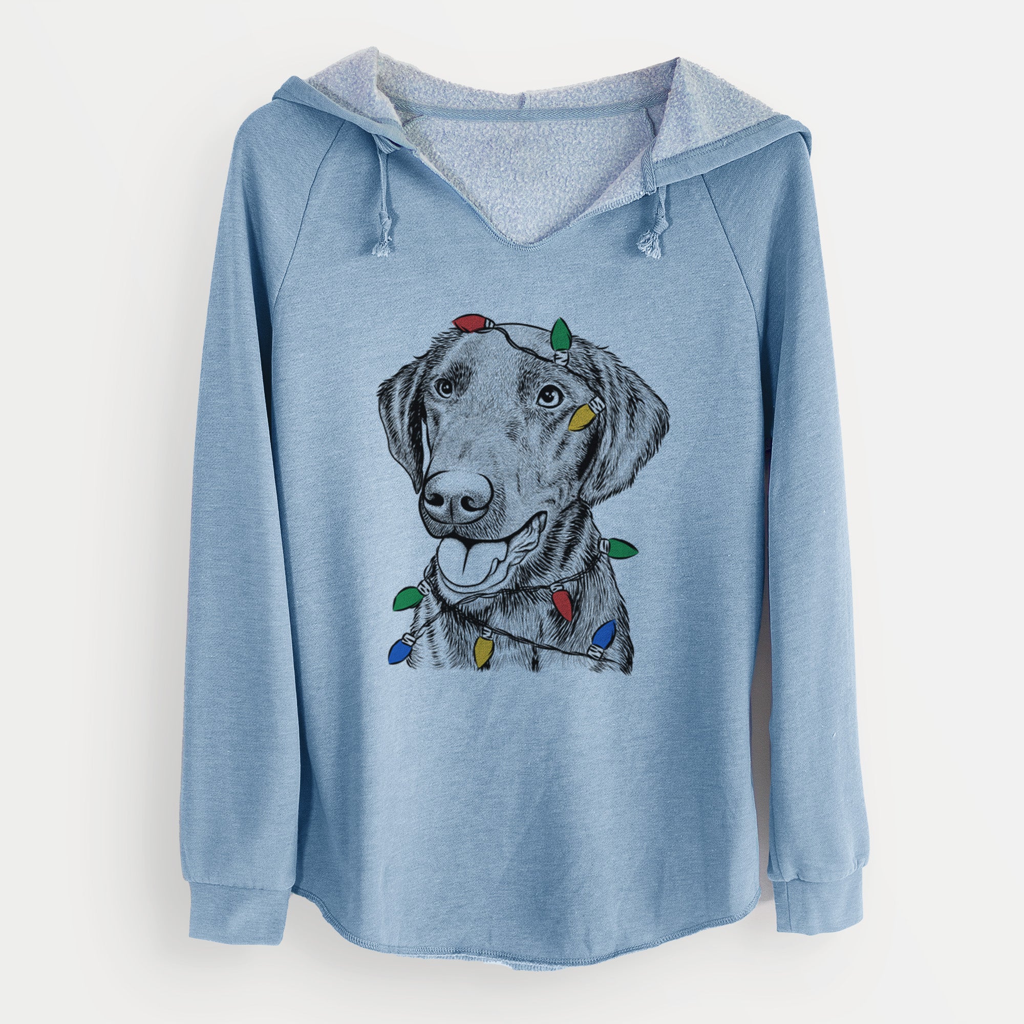 Christmas Lights Onyx the Labrador Retriever - Cali Wave Hooded Sweatshirt