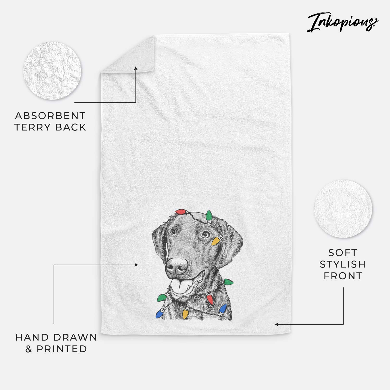 Onyx the Labrador Retriever Decorative Hand Towel