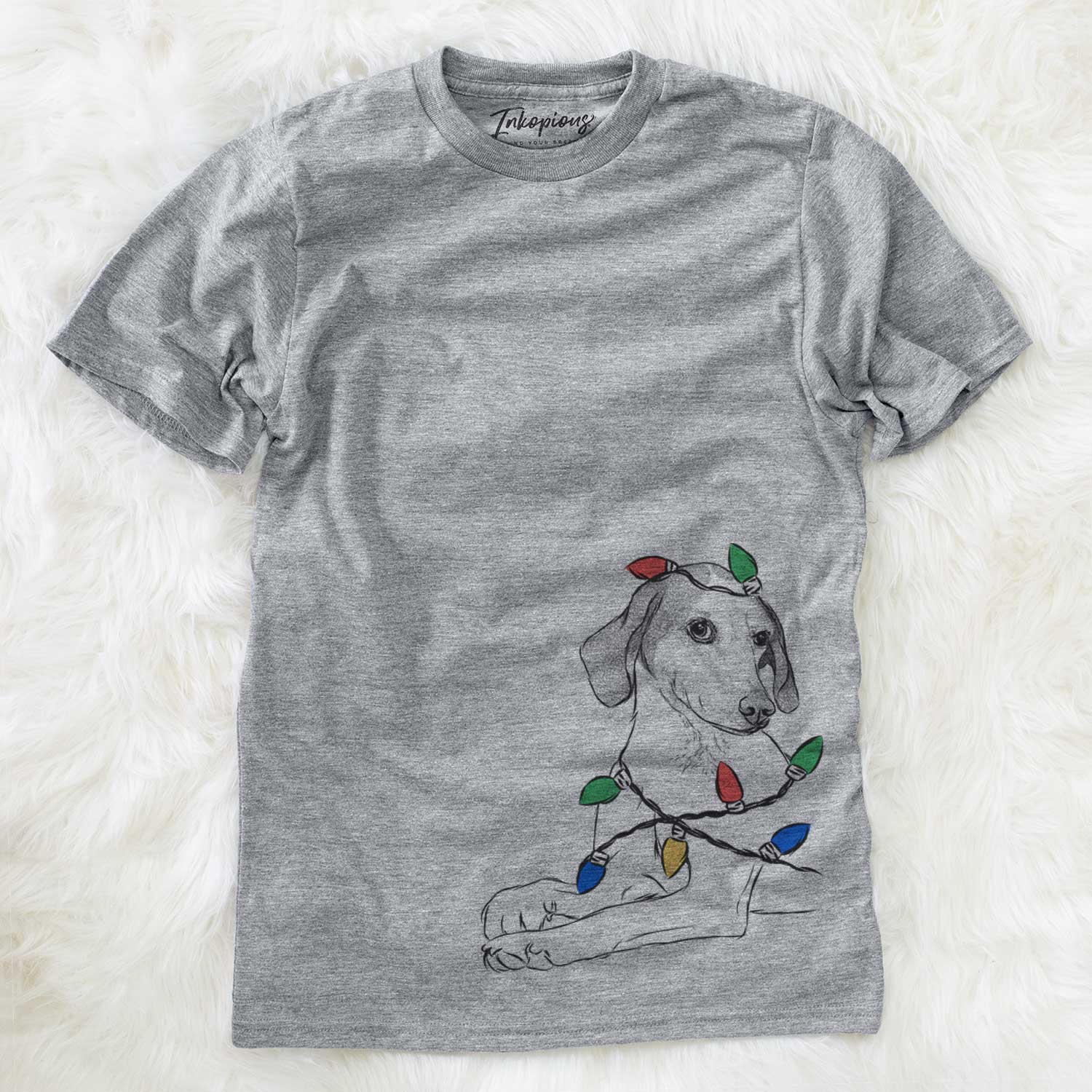 Christmas Lights Opie the Foxhound - Unisex Crewneck