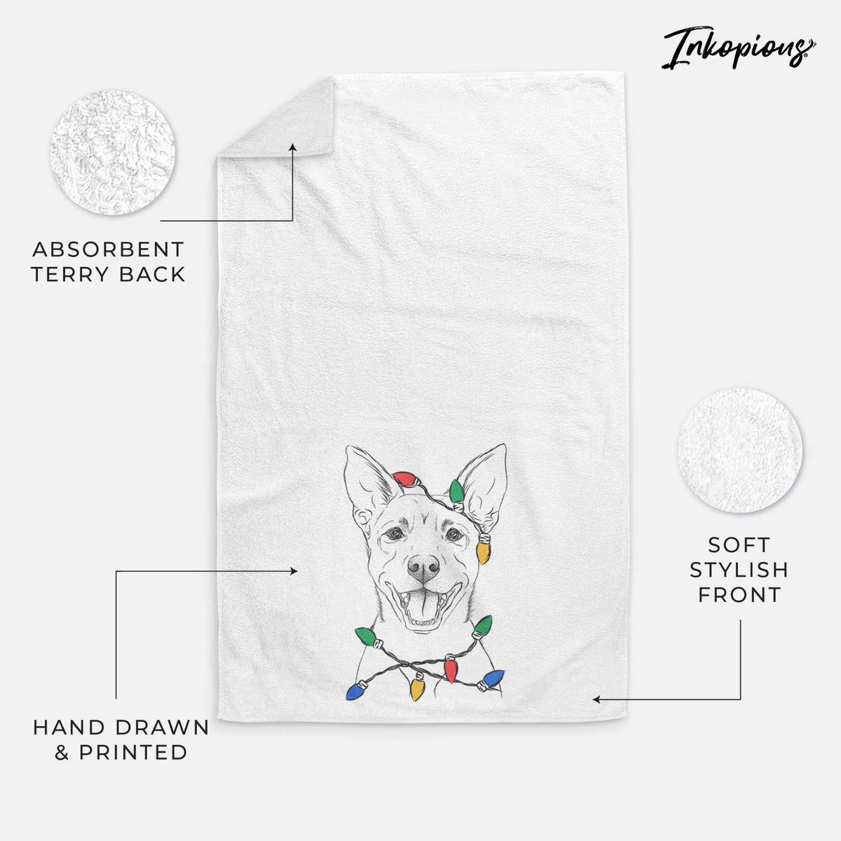 Orange the Carolina Dog Decorative Hand Towel