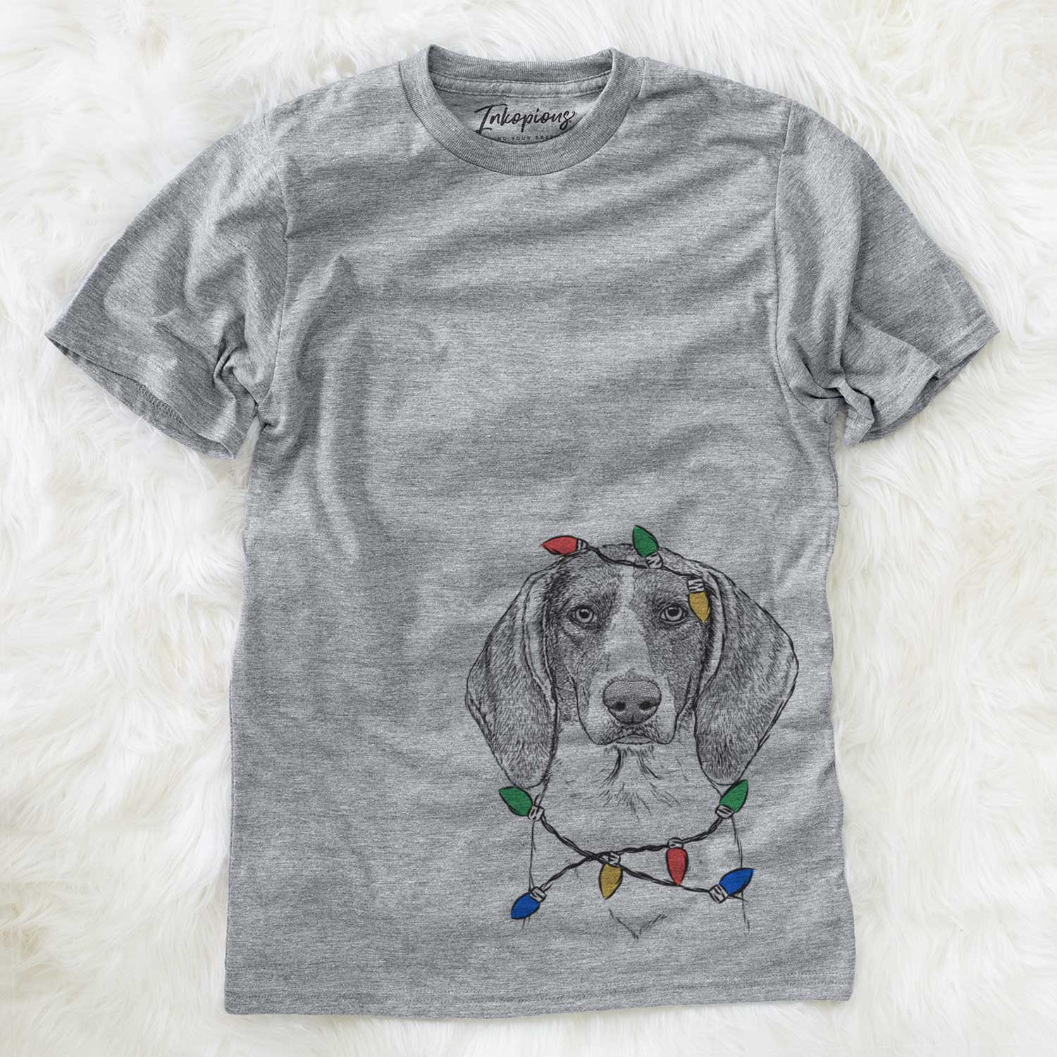 Christmas Lights Orin the Treeing Walker Coonhound - Unisex Crewneck