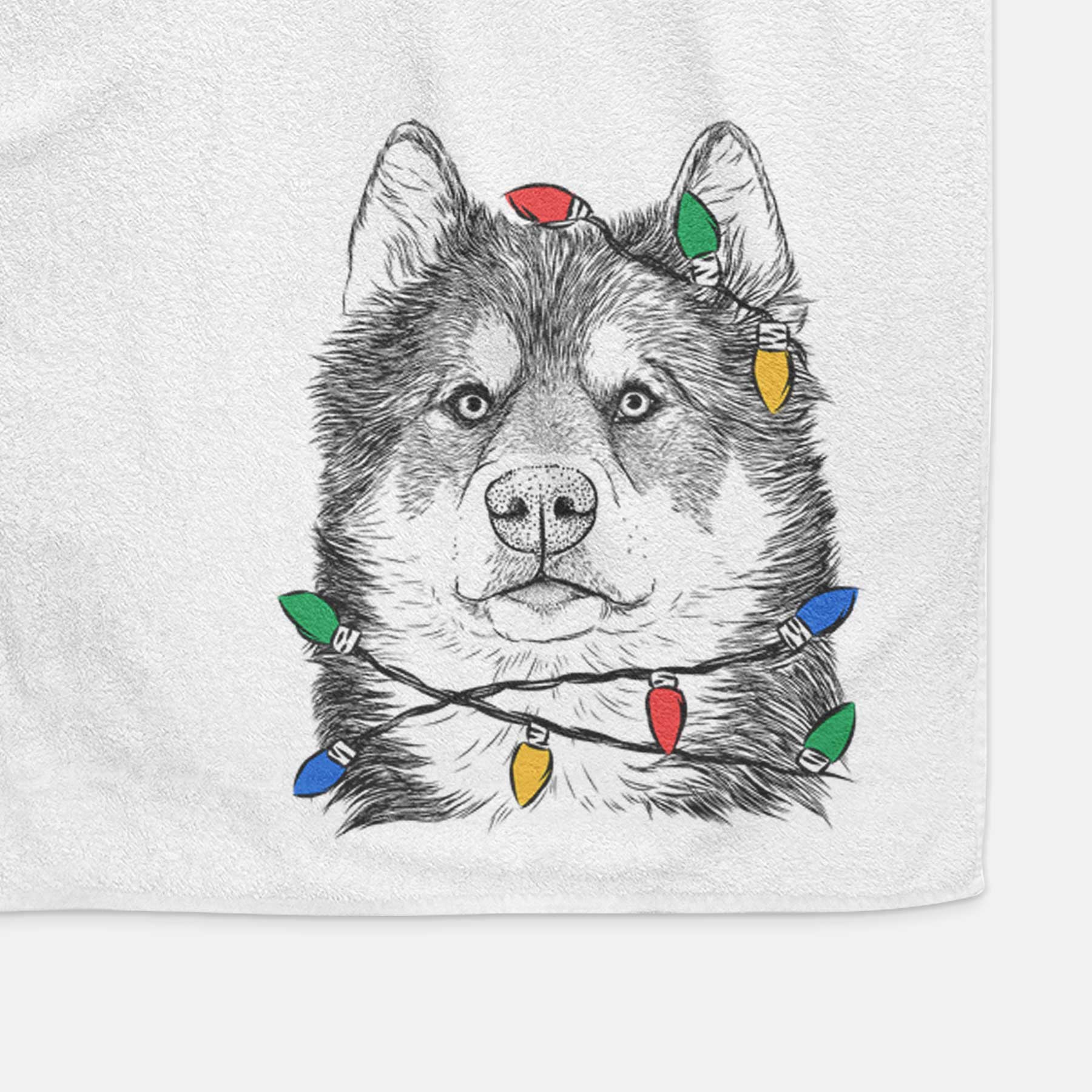 Oskar the Canadian Eskimo Dog Decorative Hand Towel