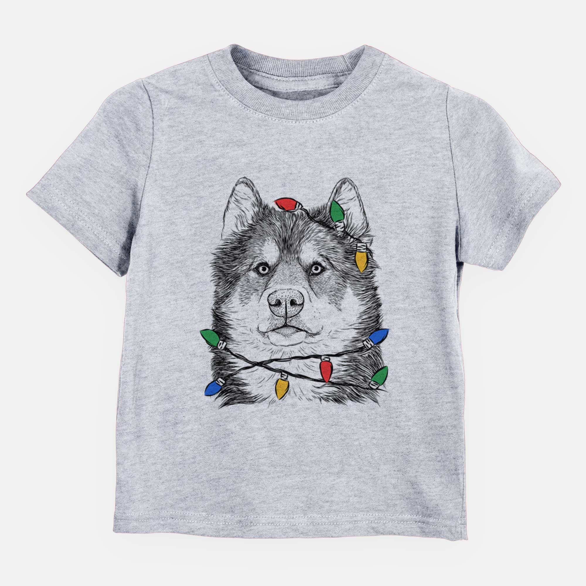 Christmas Lights Oskar the Canadian Eskimo Dog - Kids/Youth/Toddler Shirt