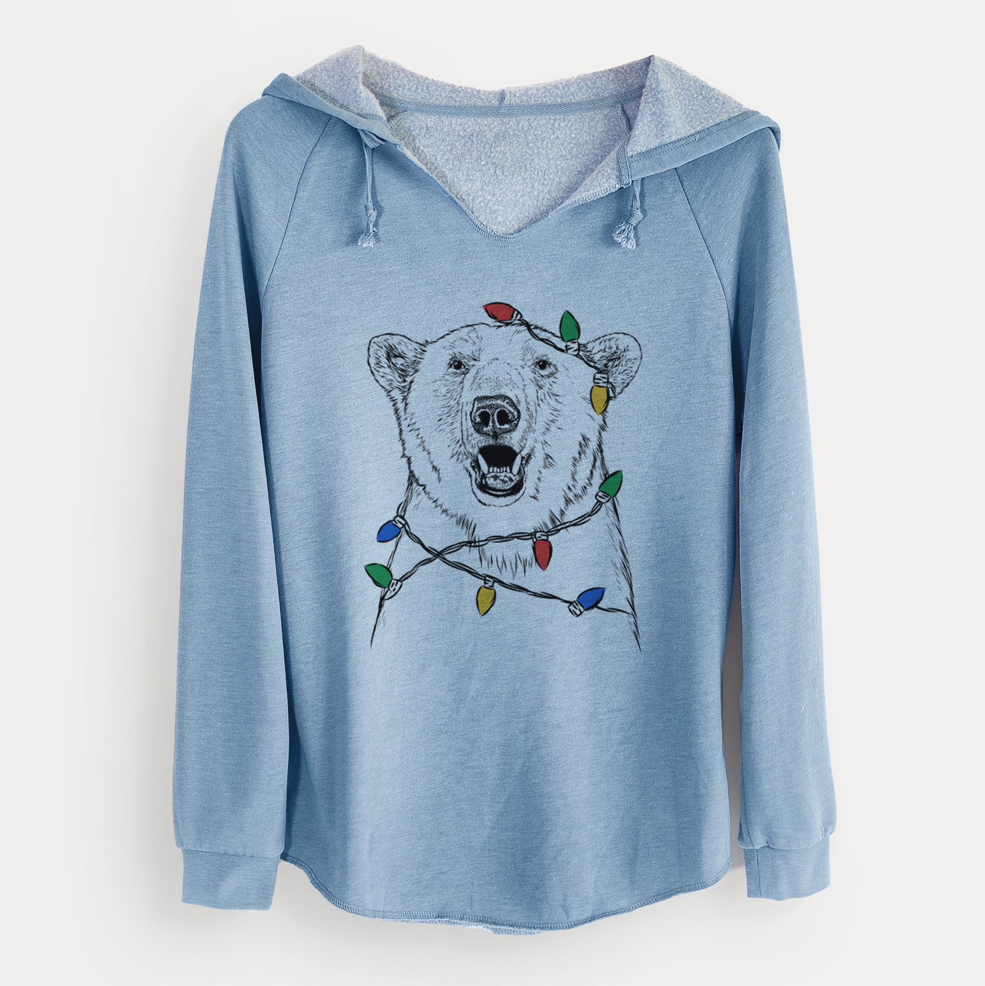 Christmas Lights Oslo the Polar Bear - Cali Wave Hooded Sweatshirt