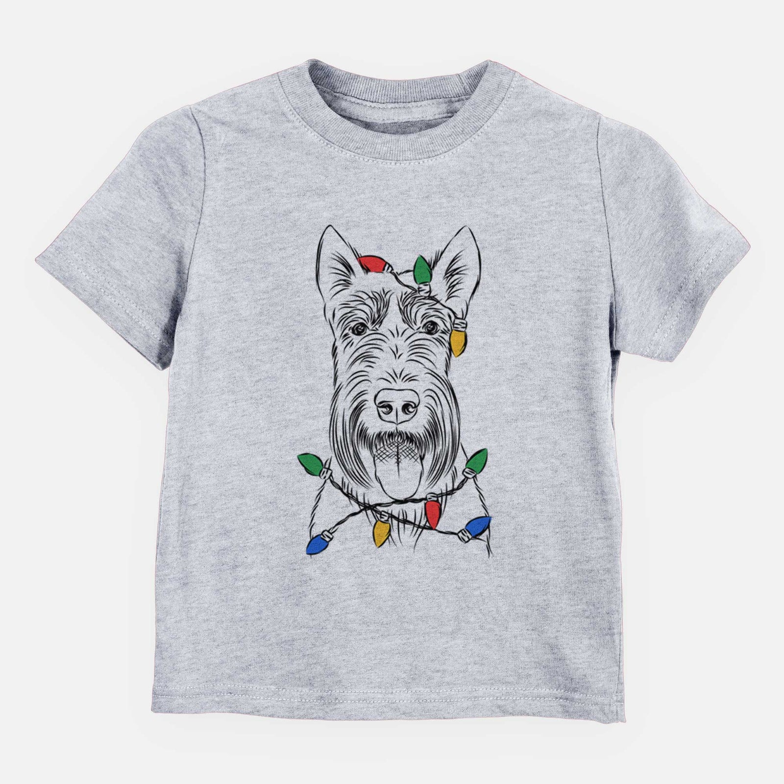 Christmas Lights Oswald the Scottish Terrier - Kids/Youth/Toddler Shirt
