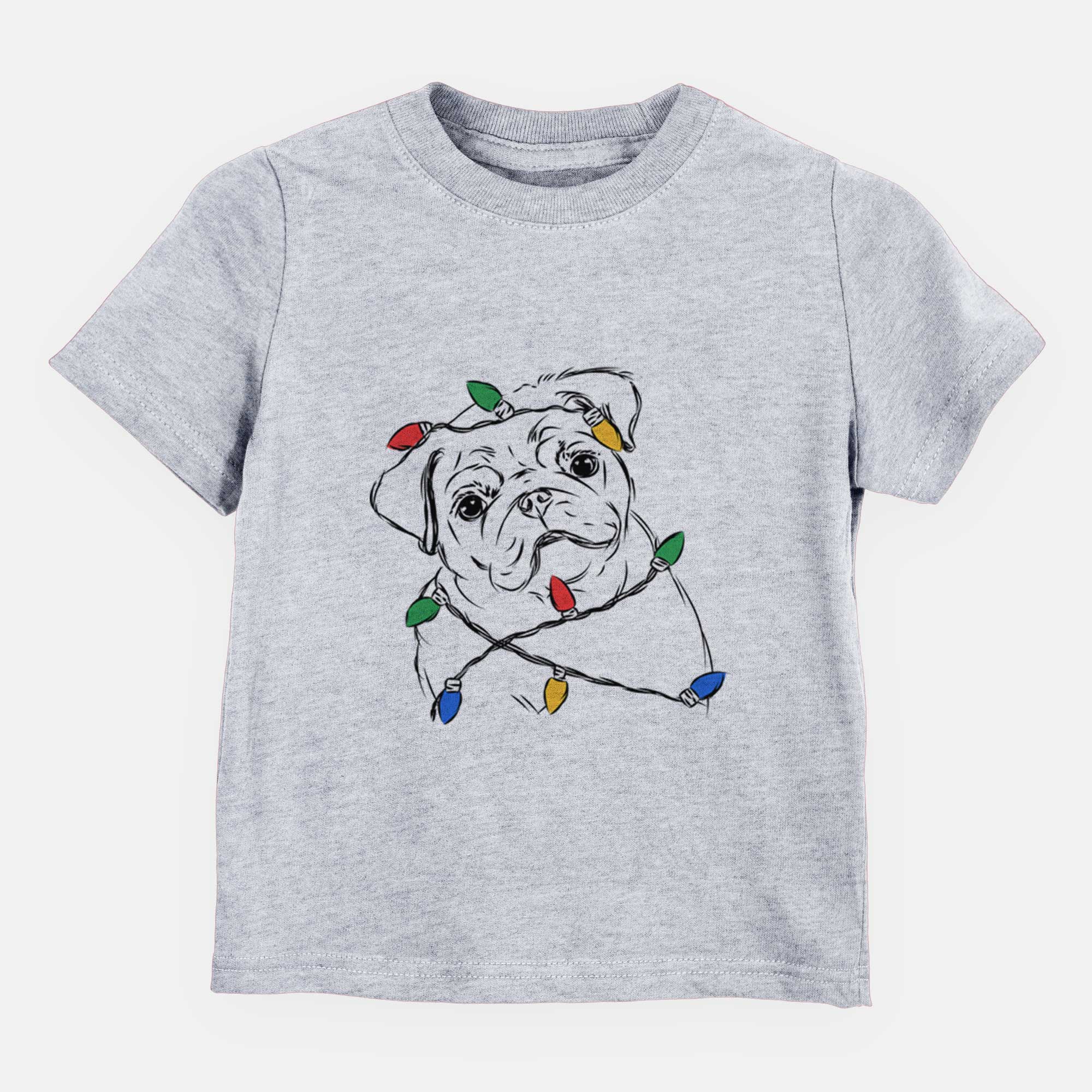 Christmas Lights Otis the Pug - Kids/Youth/Toddler Shirt