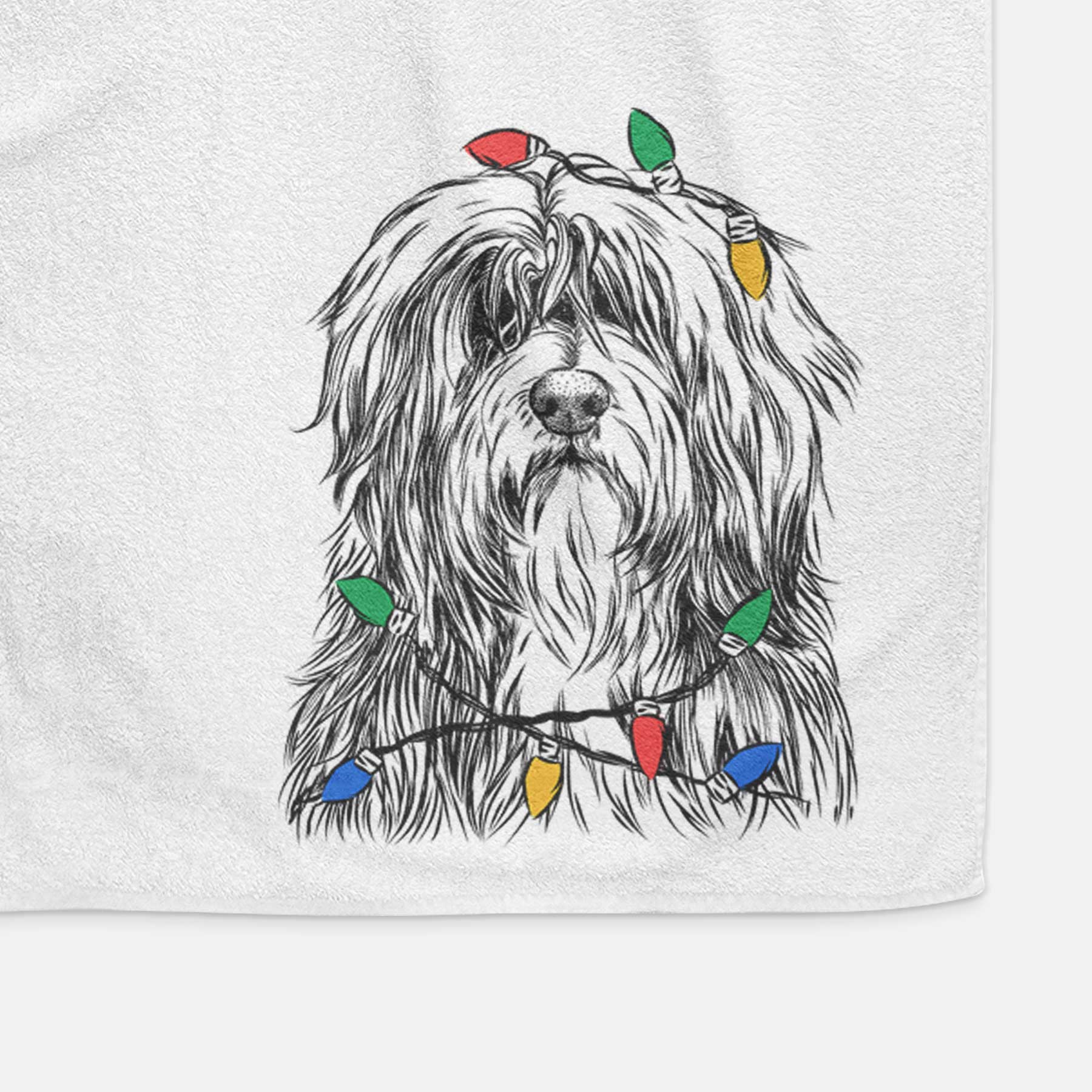 Otto the Polish Lowland Sheepdog Decorative Hand Towel