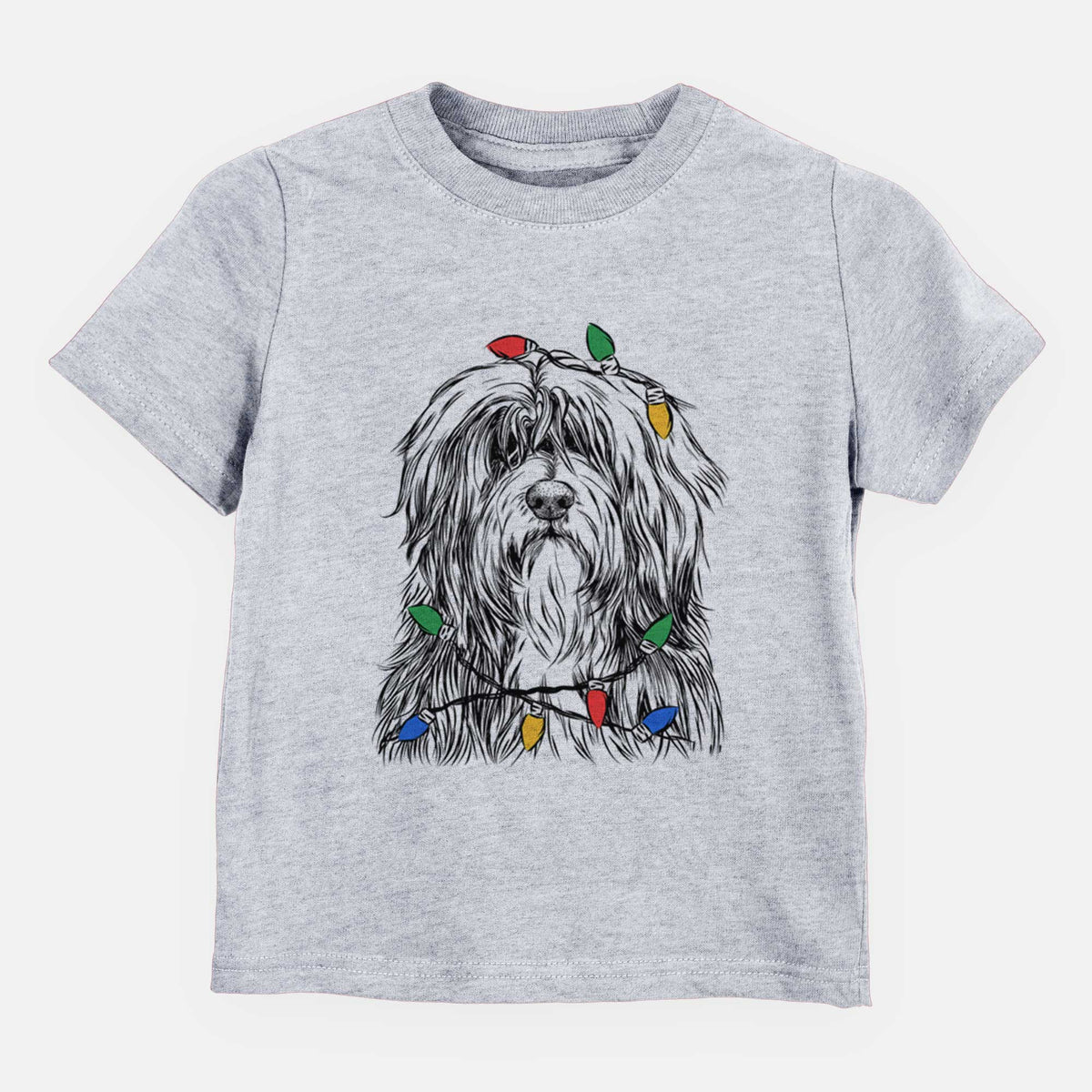 Christmas Lights Otto the Polish Lowland Sheepdog - Kids/Youth/Toddler Shirt