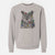 Christmas Lights Ozwald the Grey Horned Owl - Unisex Pigment Dyed Crew Sweatshirt