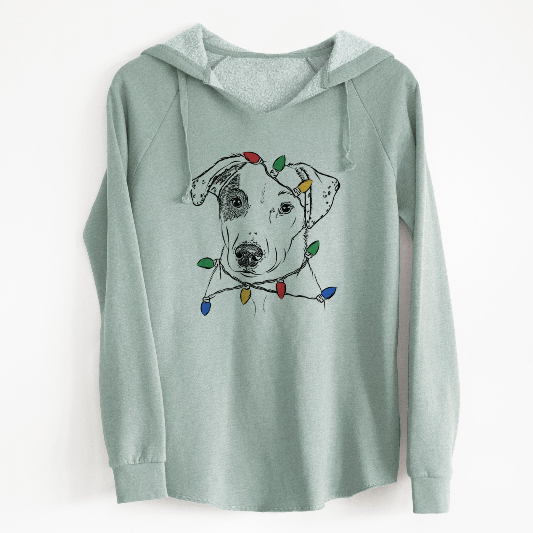 Christmas Lights P Pie the Mixed Breed - Cali Wave Hooded Sweatshirt