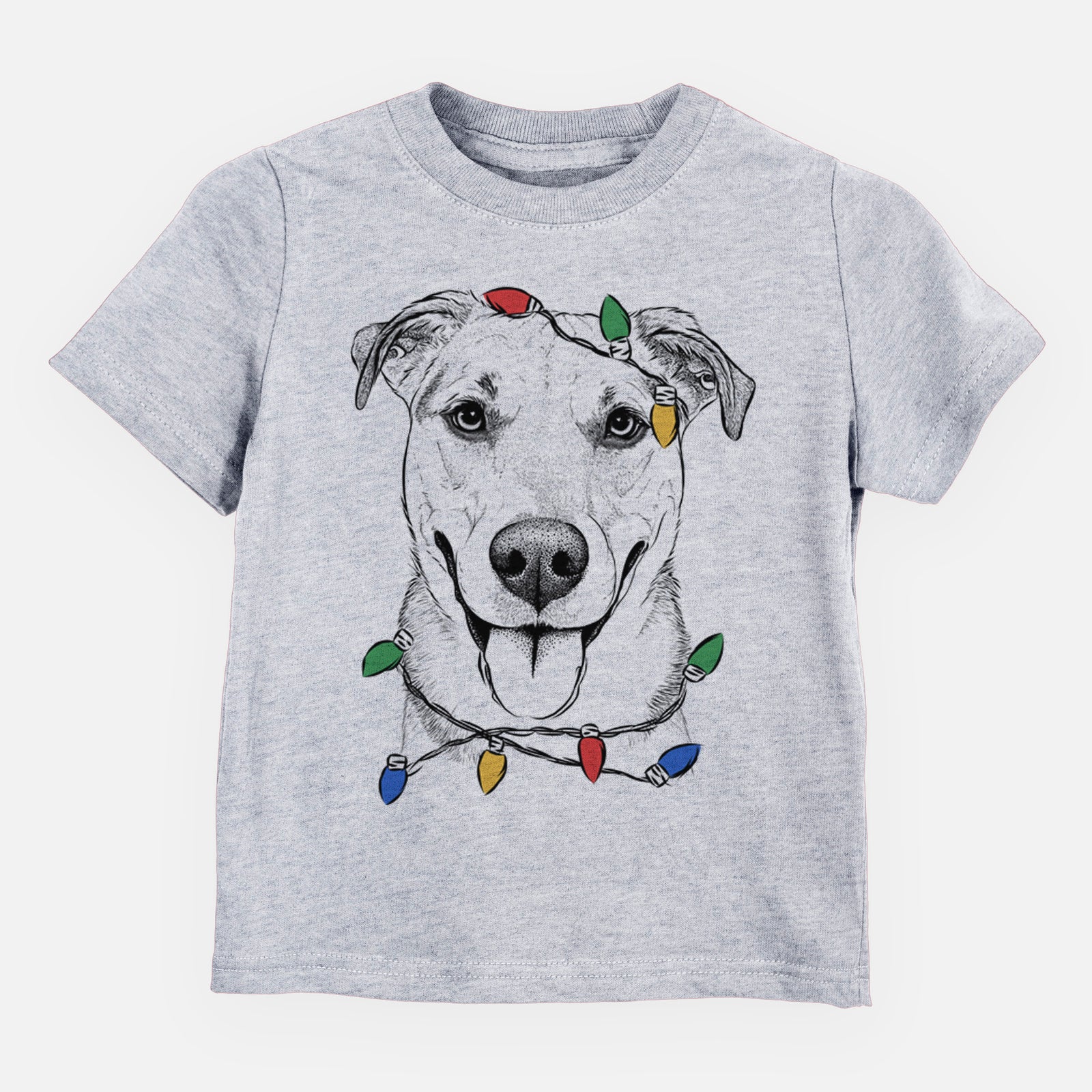 Christmas Lights Padre the Pitbull Mix - Kids/Youth/Toddler Shirt