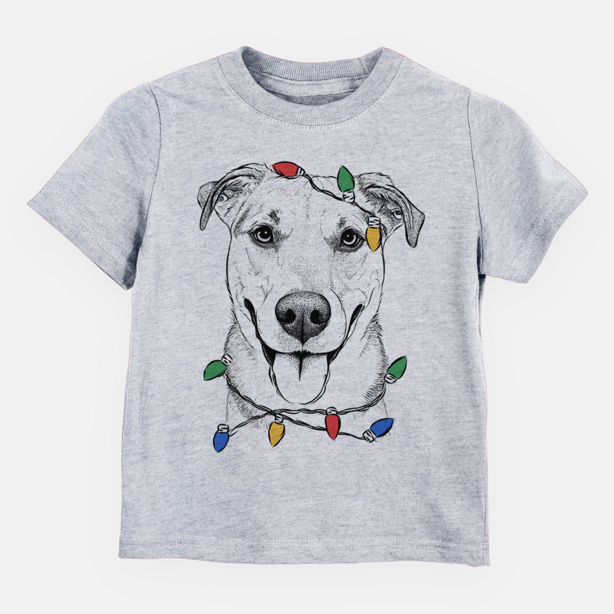 Christmas Lights Padre the Pitbull Mix - Kids/Youth/Toddler Shirt