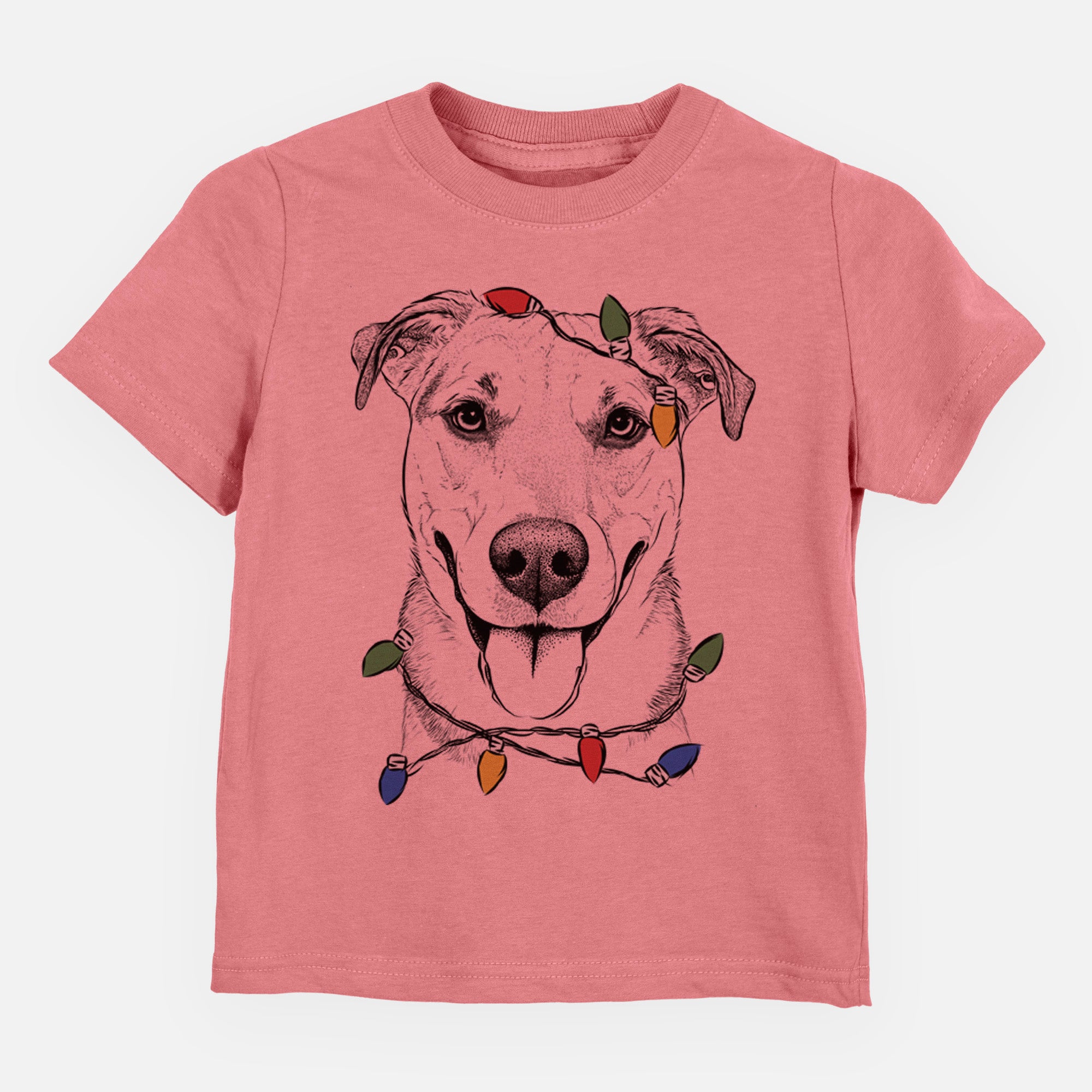 Christmas Lights Padre the Pitbull Mix - Kids/Youth/Toddler Shirt