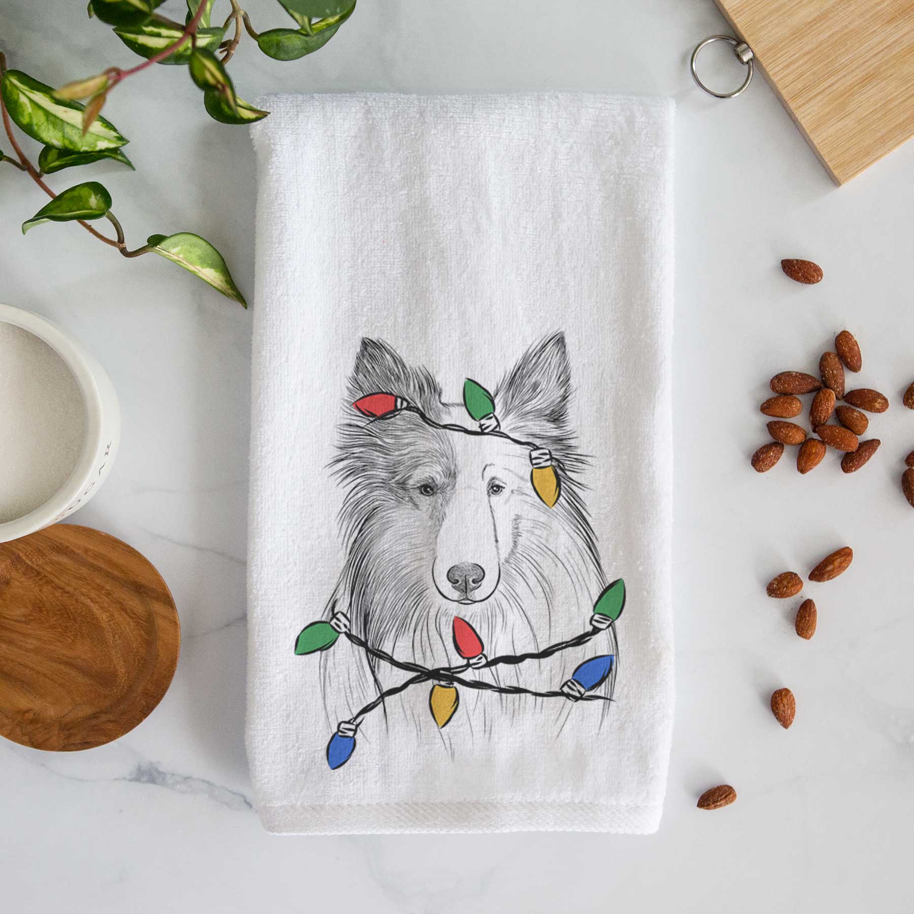 Palin the Shetland Sheepdog Decorative Hand Towel