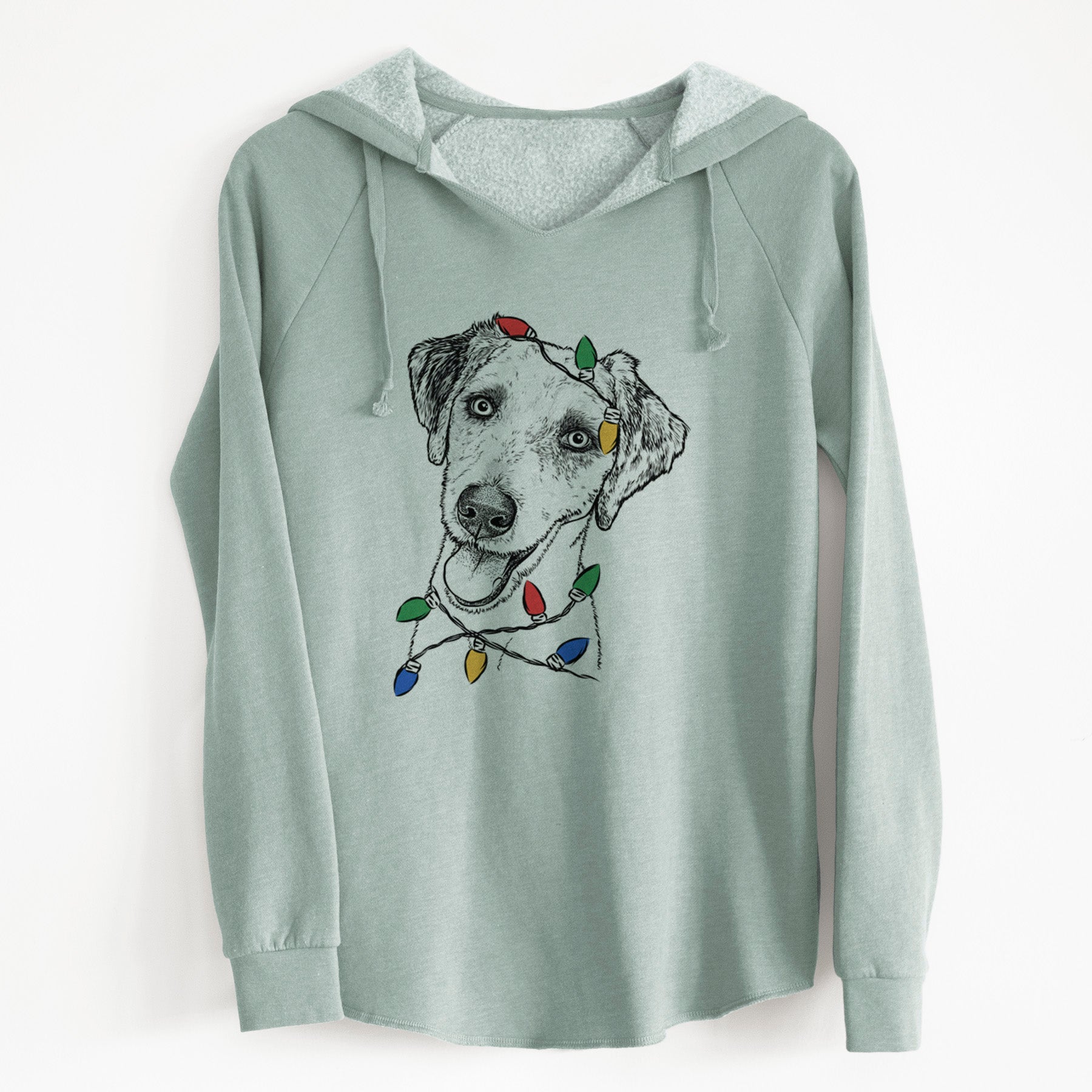 Christmas Lights Palm Palm the Aussiedoodle - Cali Wave Hooded Sweatshirt