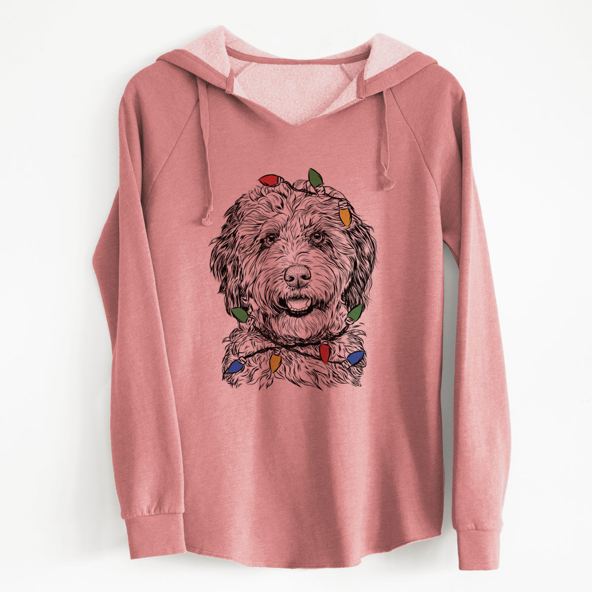 Christmas Lights Palmer the Aussiedoodle - Cali Wave Hooded Sweatshirt