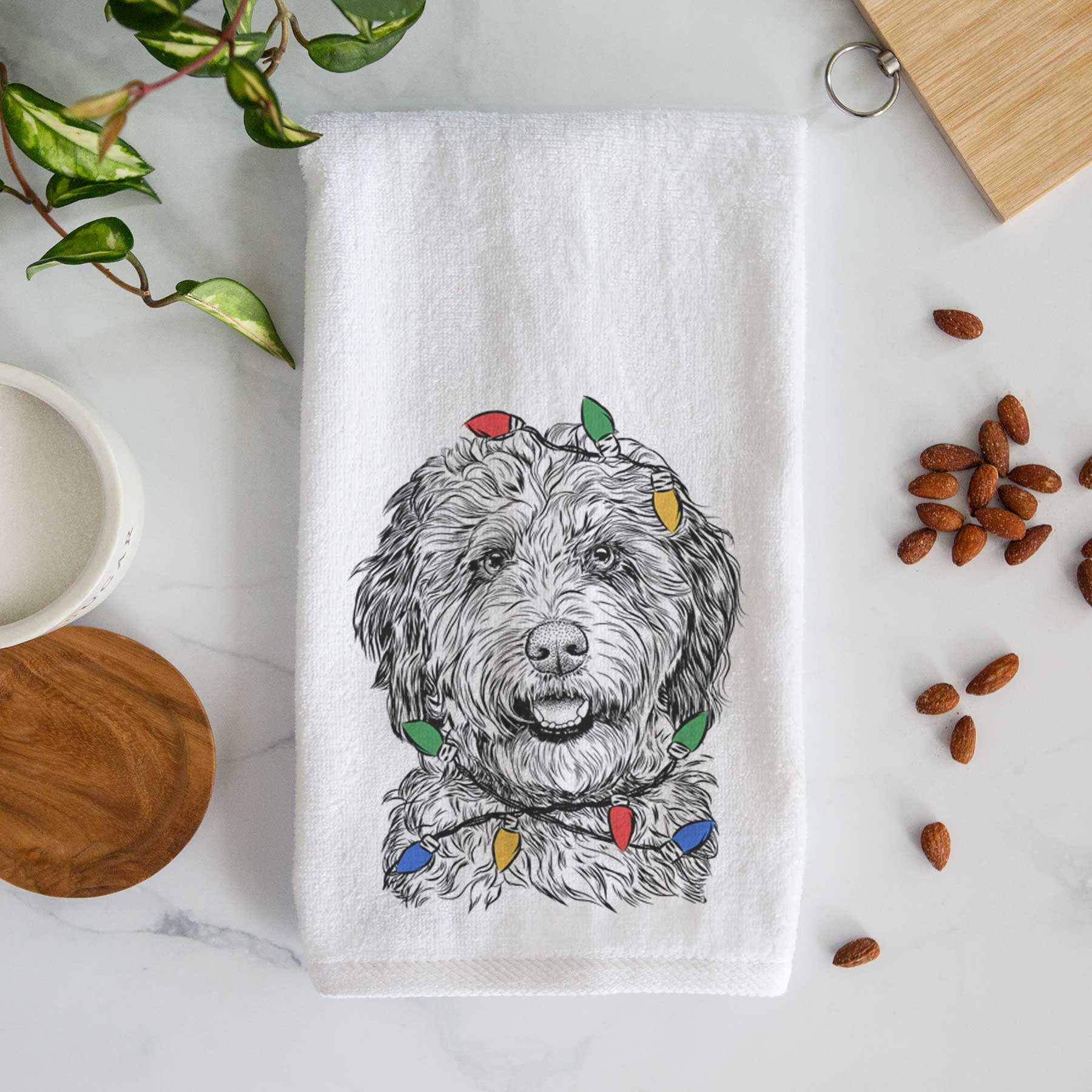 Palmer the Aussiedoodle Decorative Hand Towel