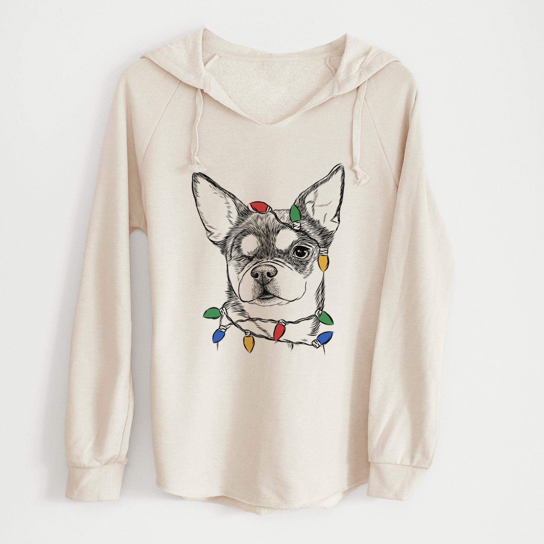 Christmas Lights Paris the Chihuahua - Cali Wave Hooded Sweatshirt