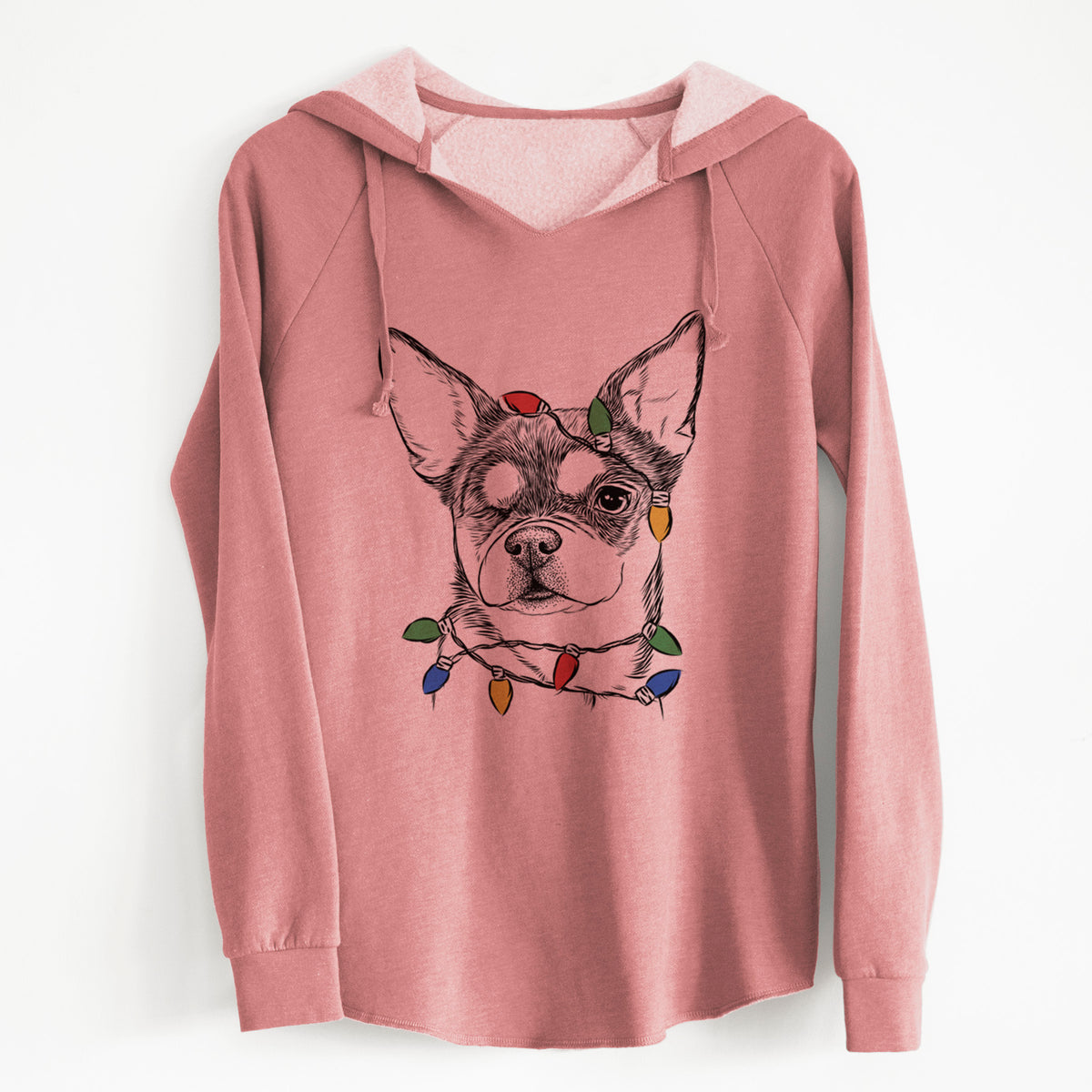 Christmas Lights Paris the Chihuahua - Cali Wave Hooded Sweatshirt