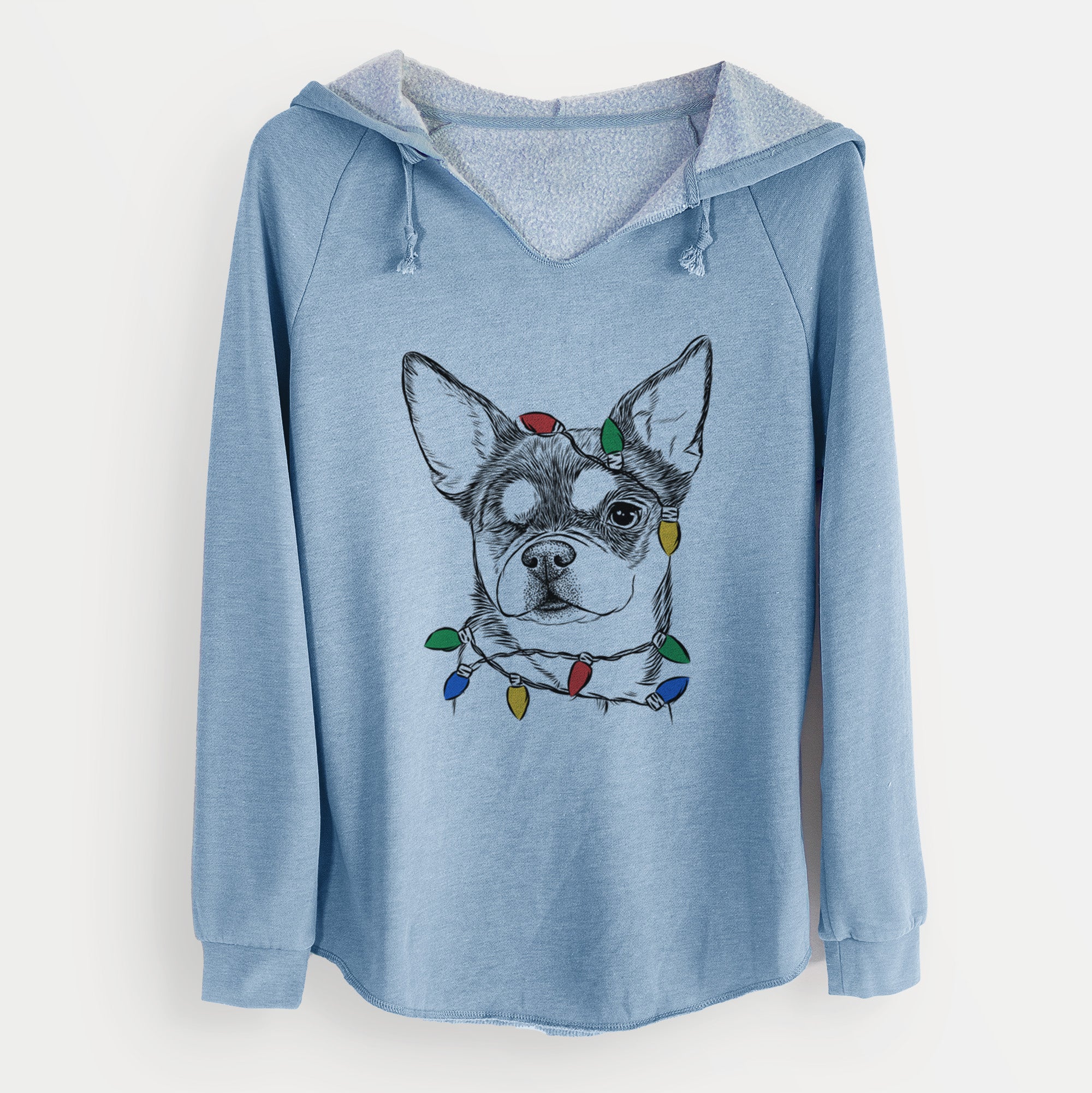 Christmas Lights Paris the Chihuahua - Cali Wave Hooded Sweatshirt