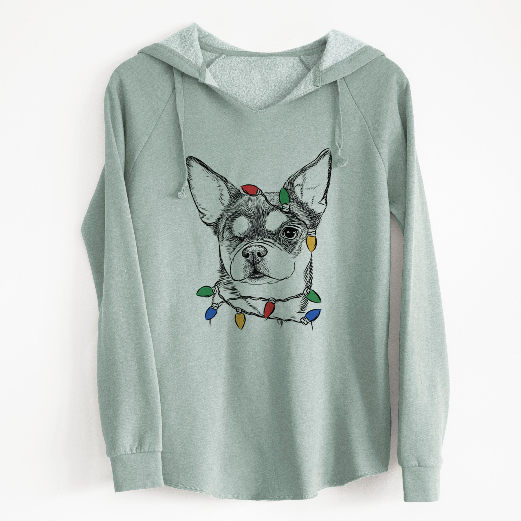 Christmas Lights Paris the Chihuahua - Cali Wave Hooded Sweatshirt