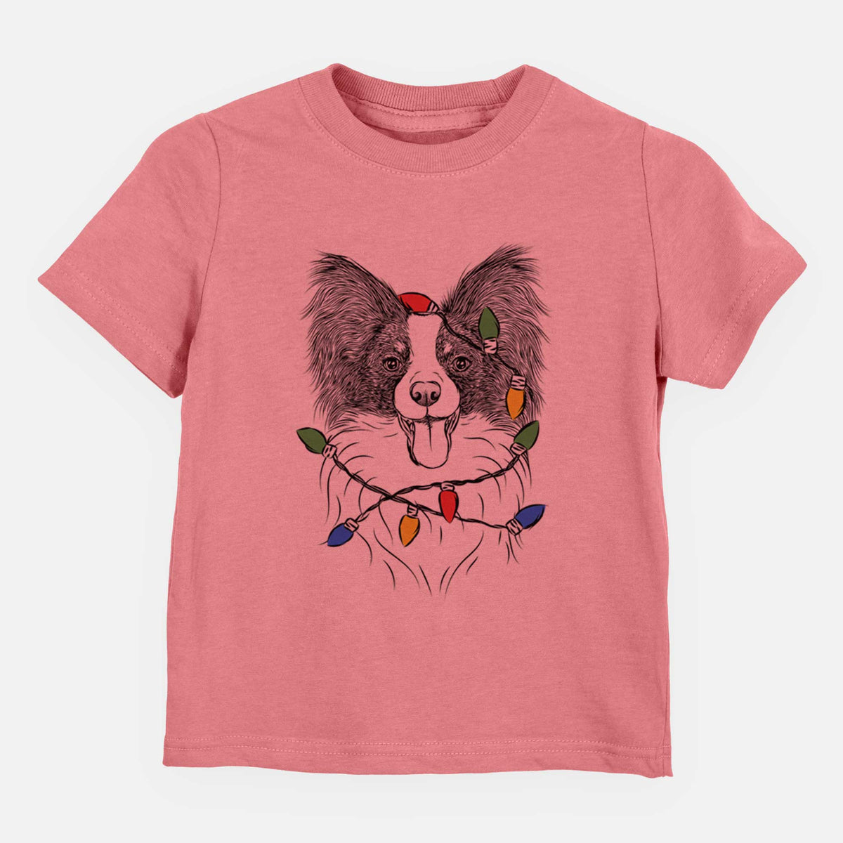 Christmas Lights Patrick the Papillon - Kids/Youth/Toddler Shirt