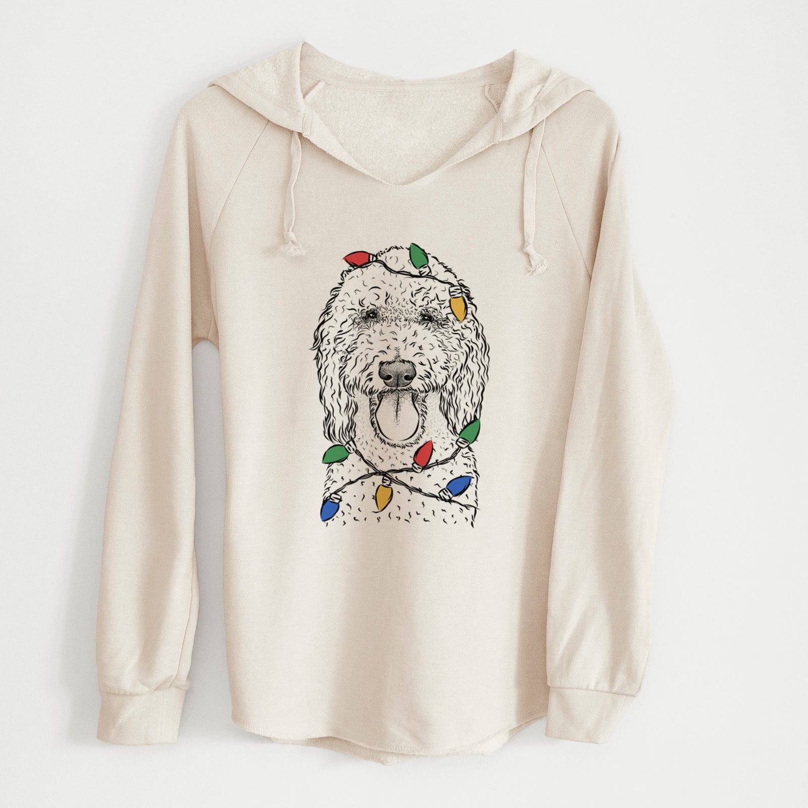 Christmas Lights Pavlov the Goldendoodle - Cali Wave Hooded Sweatshirt