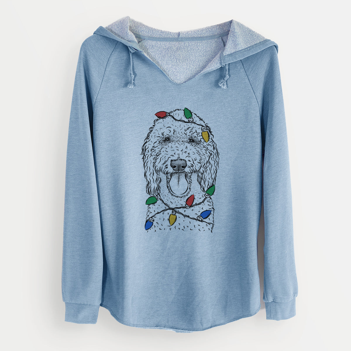 Christmas Lights Pavlov the Goldendoodle - Cali Wave Hooded Sweatshirt