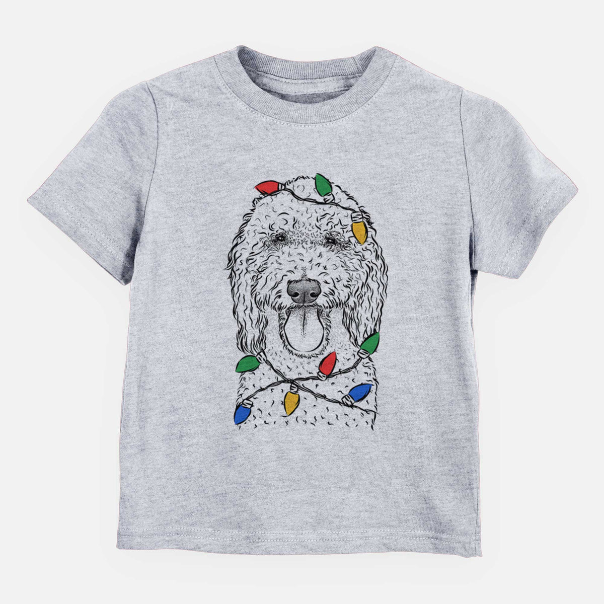 Christmas Lights Pavlov the Goldendoodle - Kids/Youth/Toddler Shirt