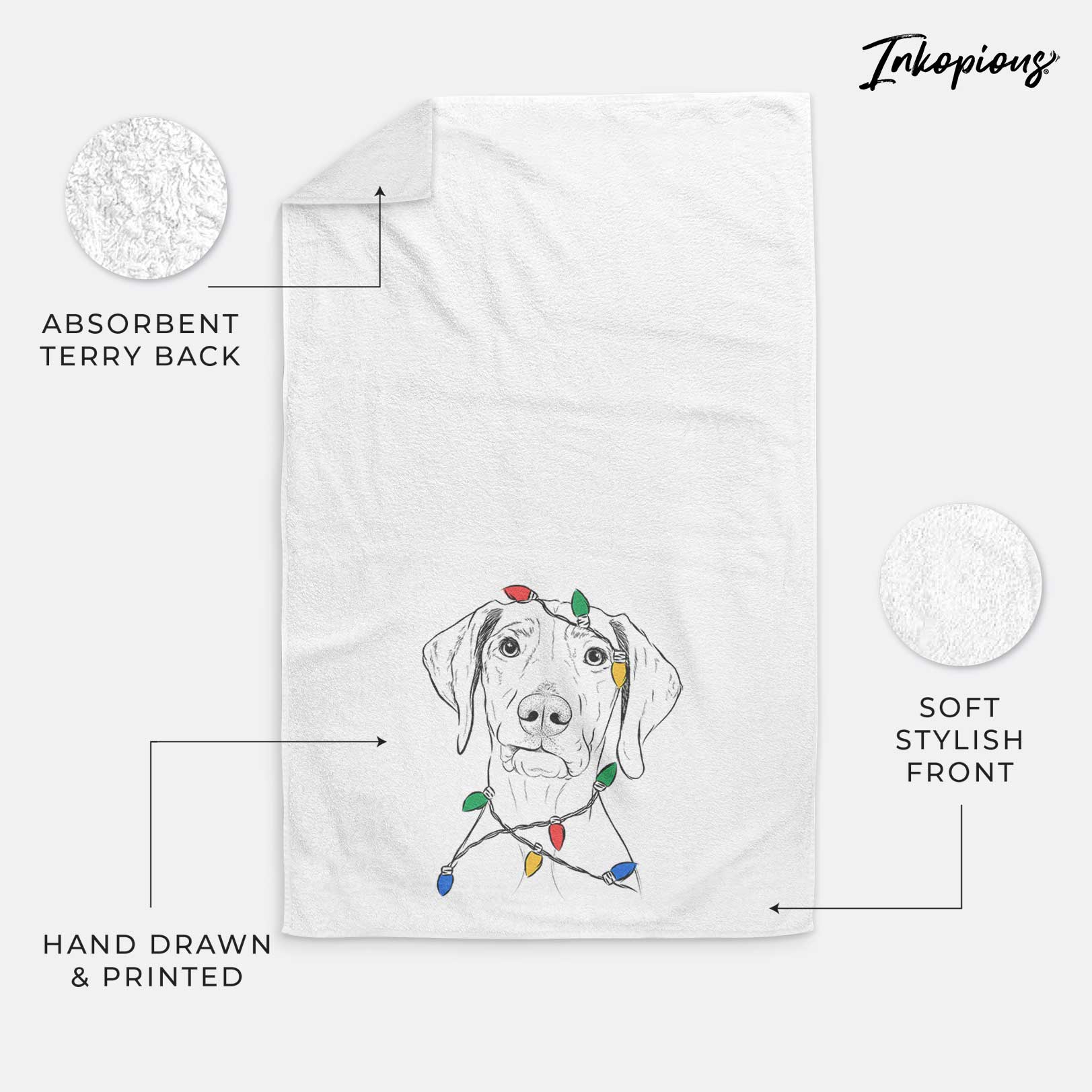 Pawley the Vizsla Decorative Hand Towel