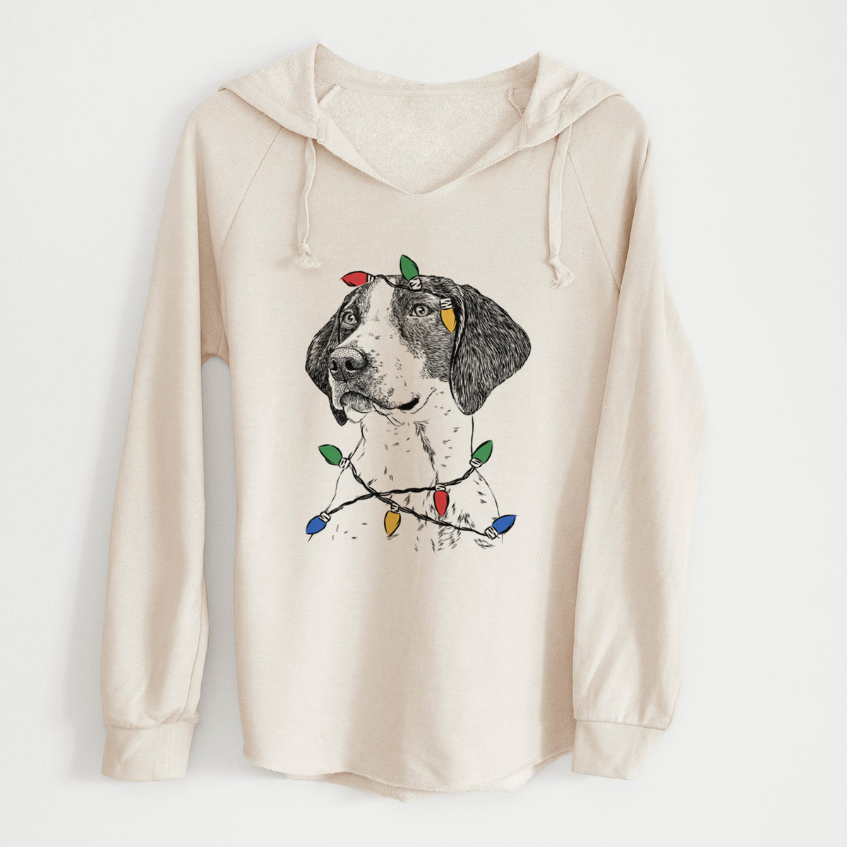 Christmas Lights Payton the Mixed Breed - Cali Wave Hooded Sweatshirt