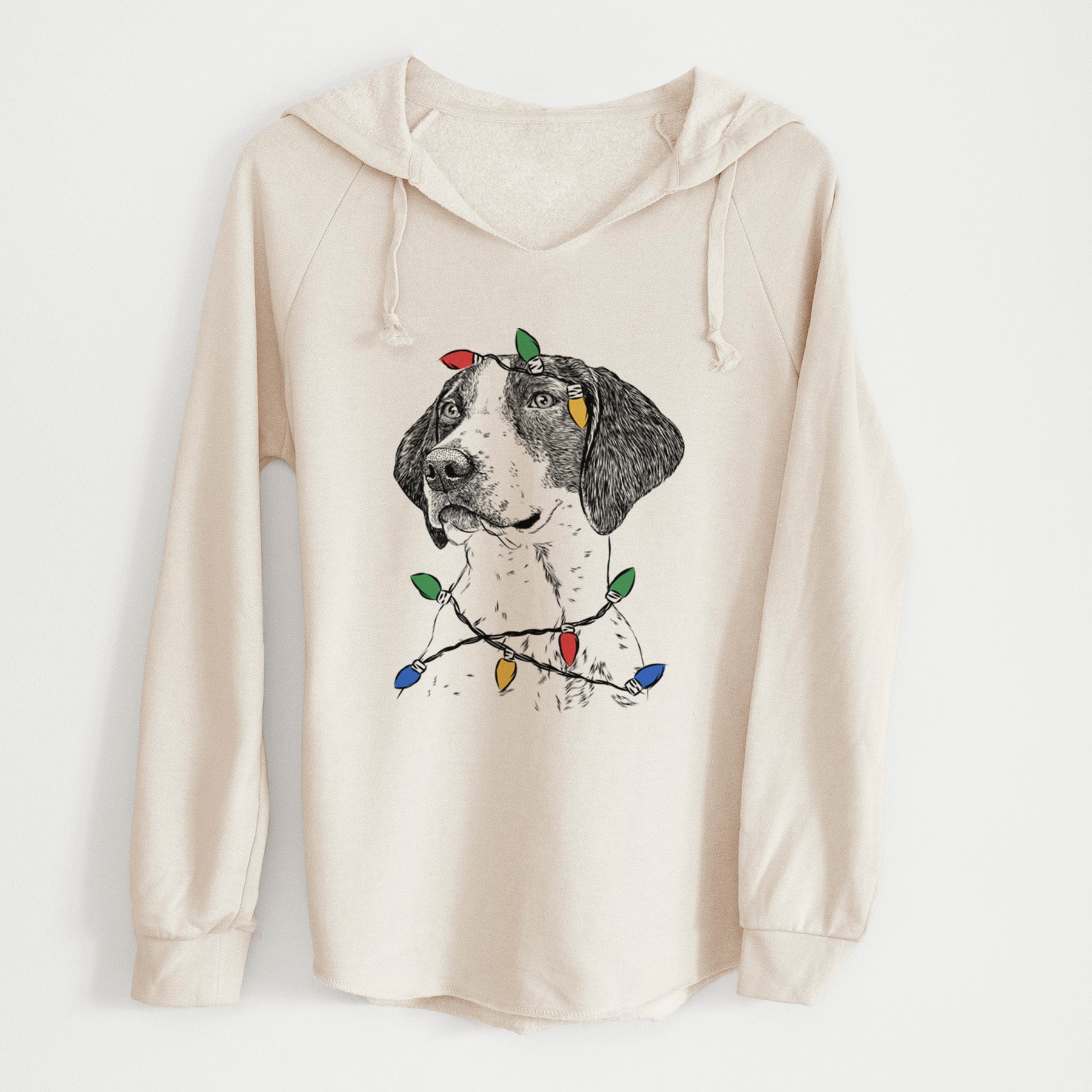 Christmas Lights Payton the Mixed Breed - Cali Wave Hooded Sweatshirt