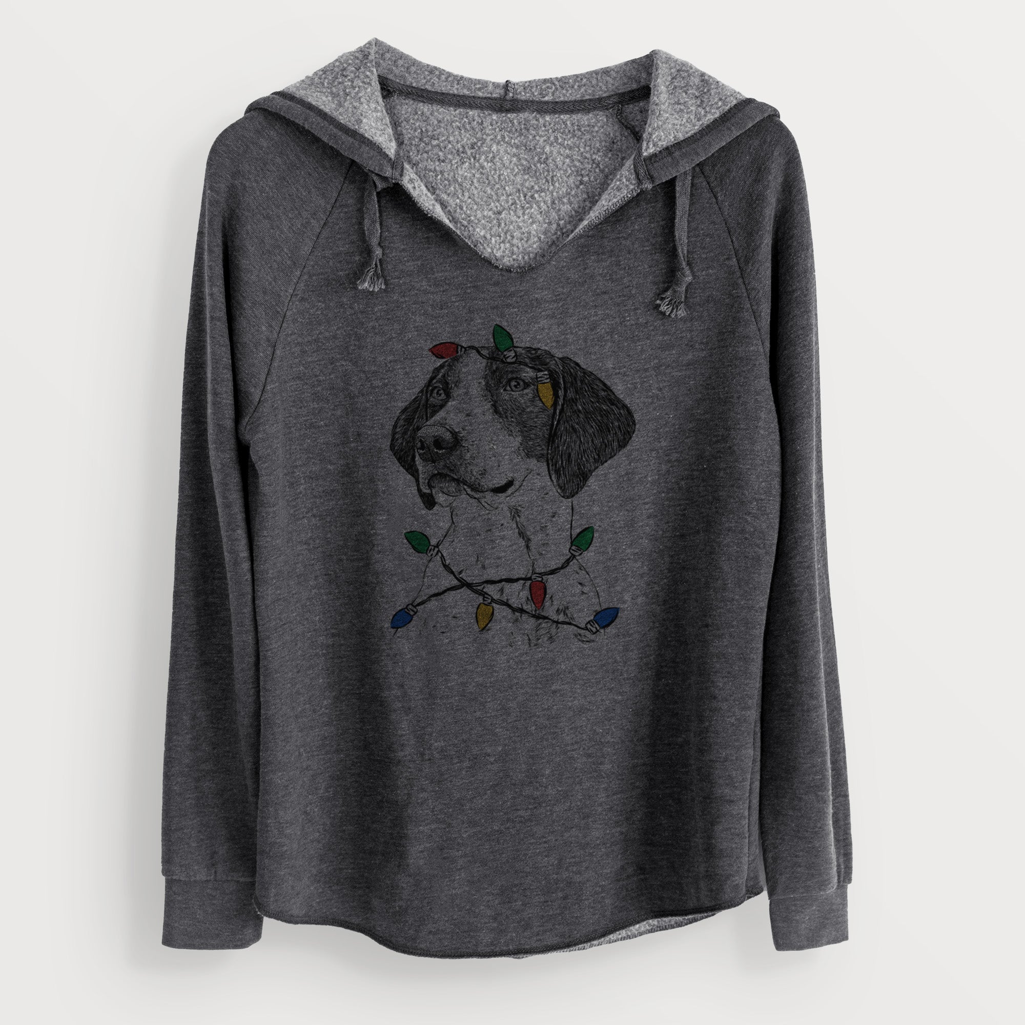 Christmas Lights Payton the Mixed Breed - Cali Wave Hooded Sweatshirt