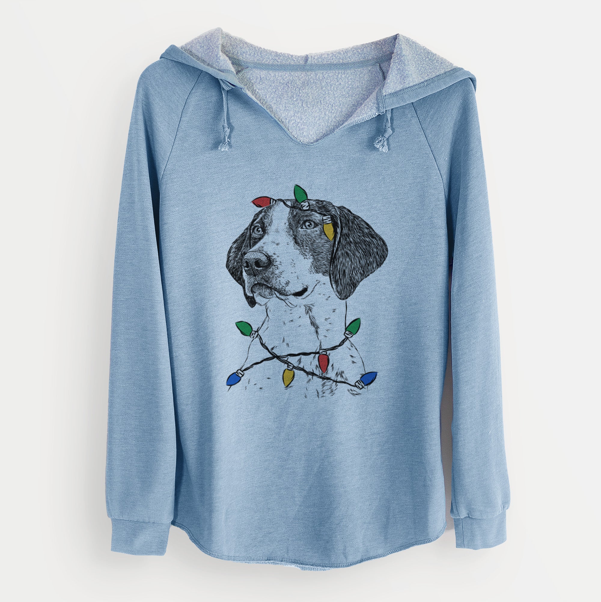 Christmas Lights Payton the Mixed Breed - Cali Wave Hooded Sweatshirt
