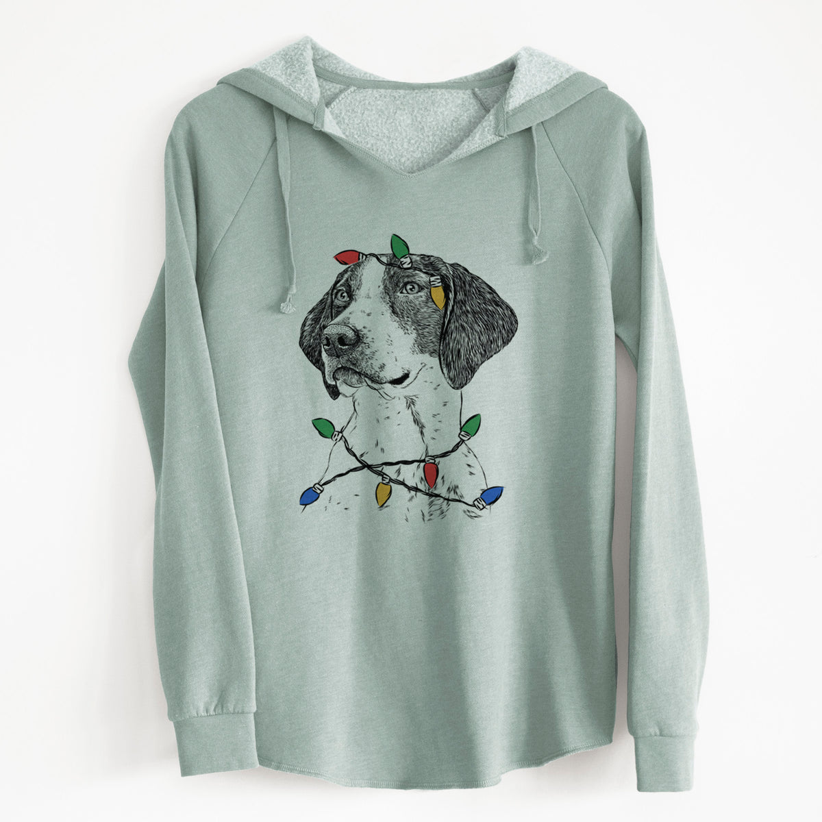 Christmas Lights Payton the Mixed Breed - Cali Wave Hooded Sweatshirt