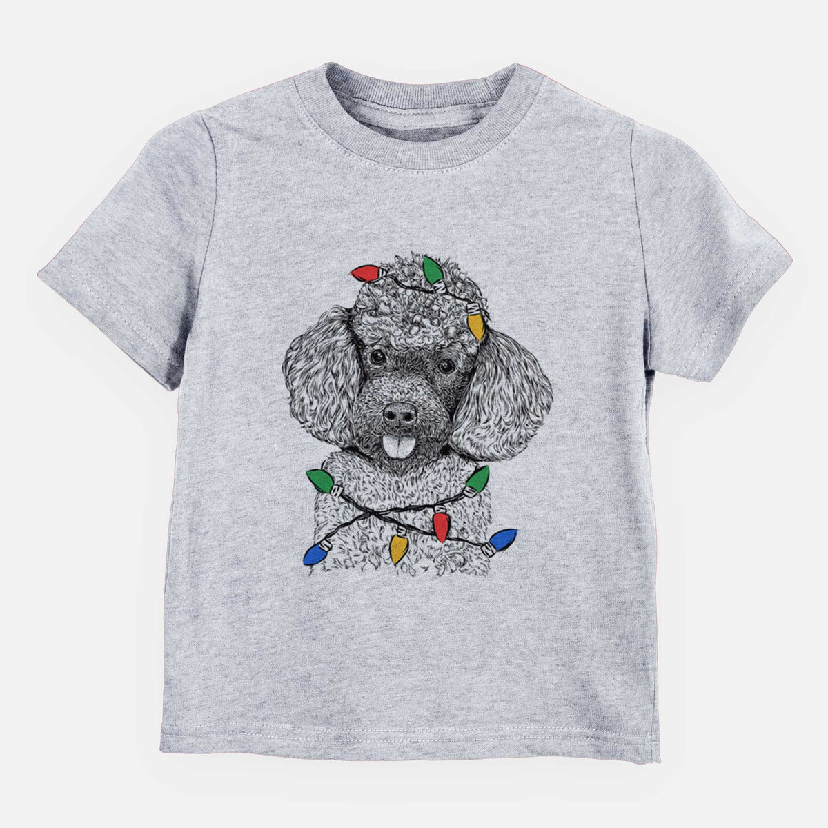 Christmas Lights George the Toy Poodle - Kids/Youth/Toddler Shirt