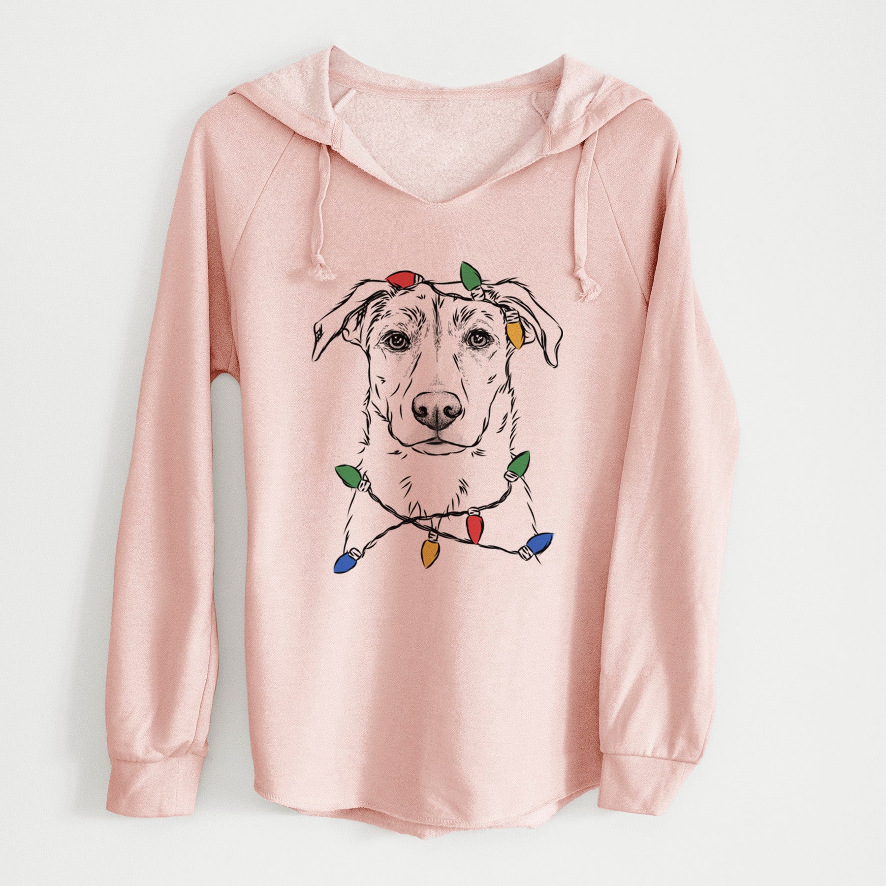 Christmas Lights Peanut the Lab Mix - Cali Wave Hooded Sweatshirt