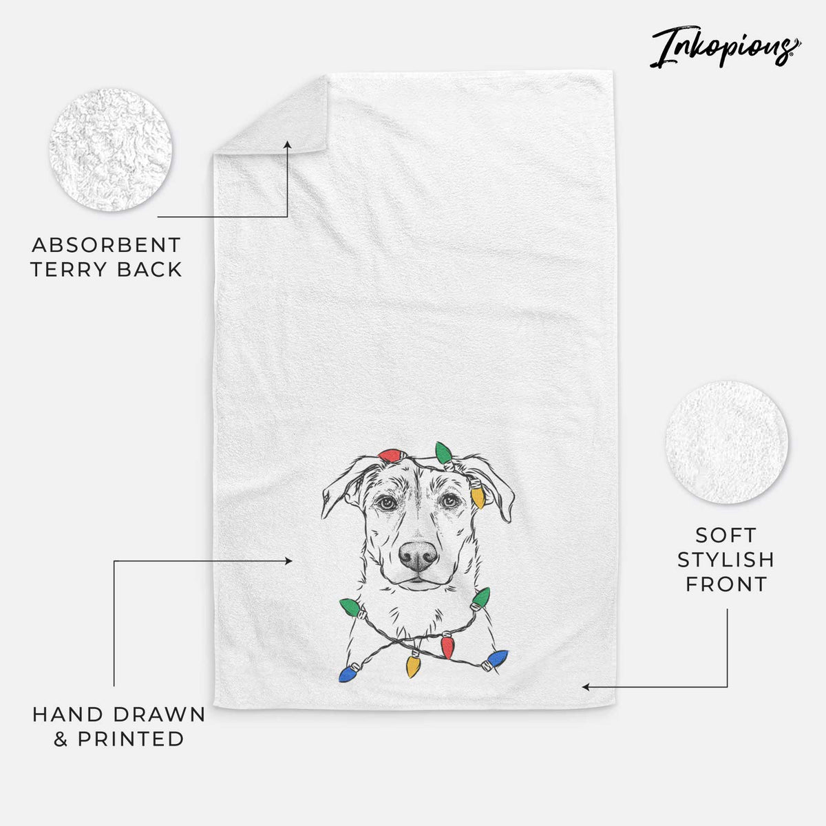 Peanut the Lab Mix Decorative Hand Towel