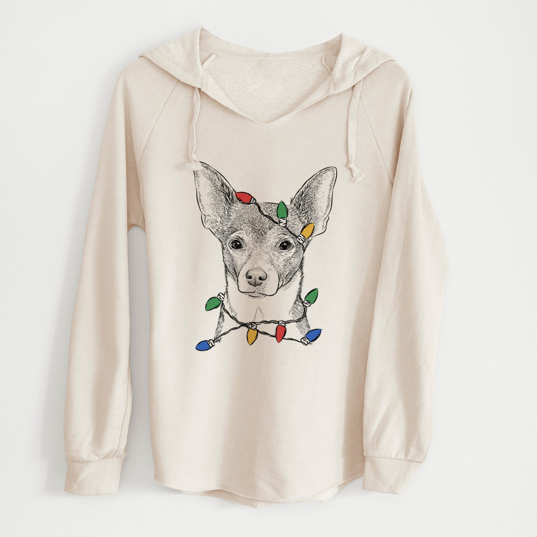 Christmas Lights Peanut the Chihuahua - Cali Wave Hooded Sweatshirt