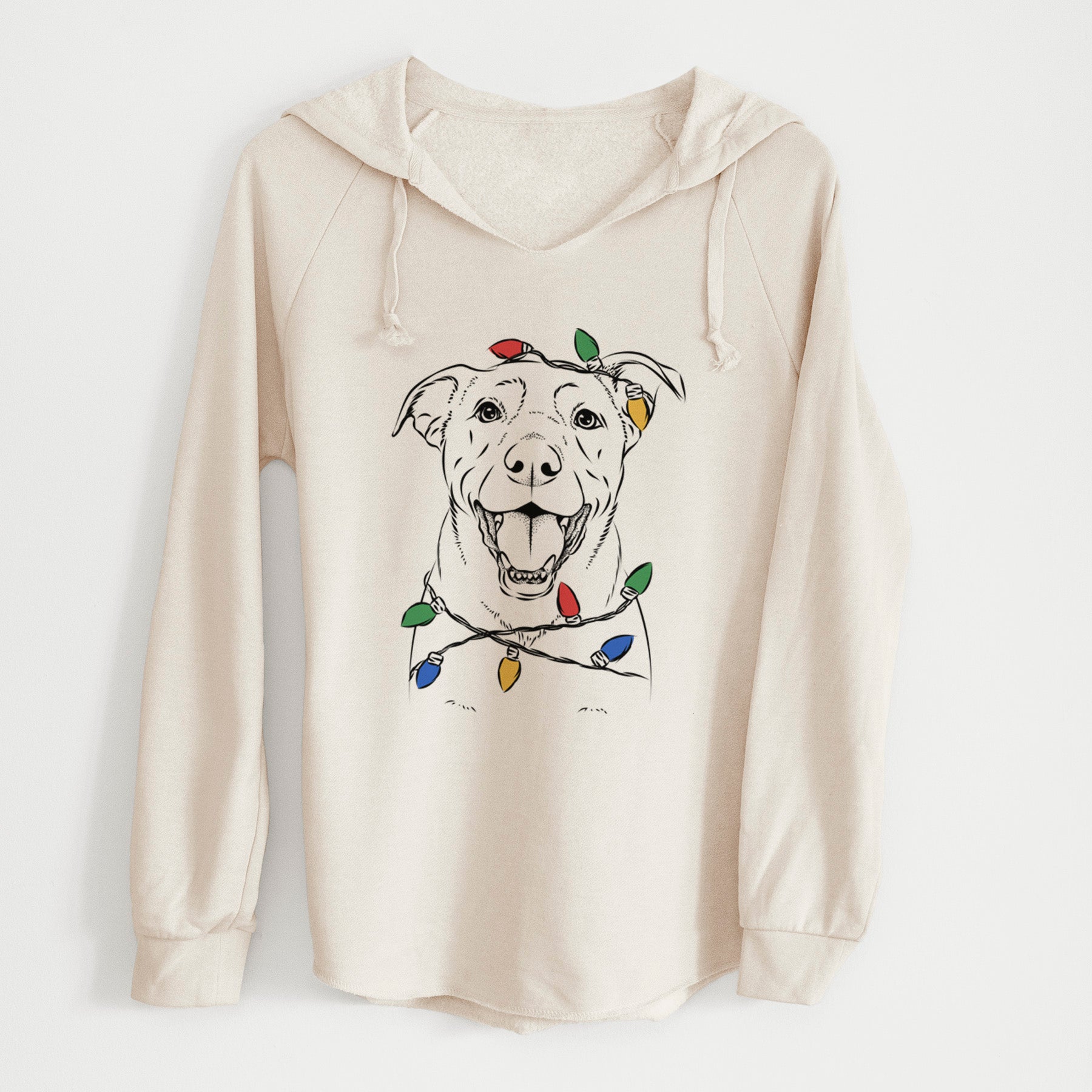 Christmas Lights Pele the Lab Mix - Cali Wave Hooded Sweatshirt