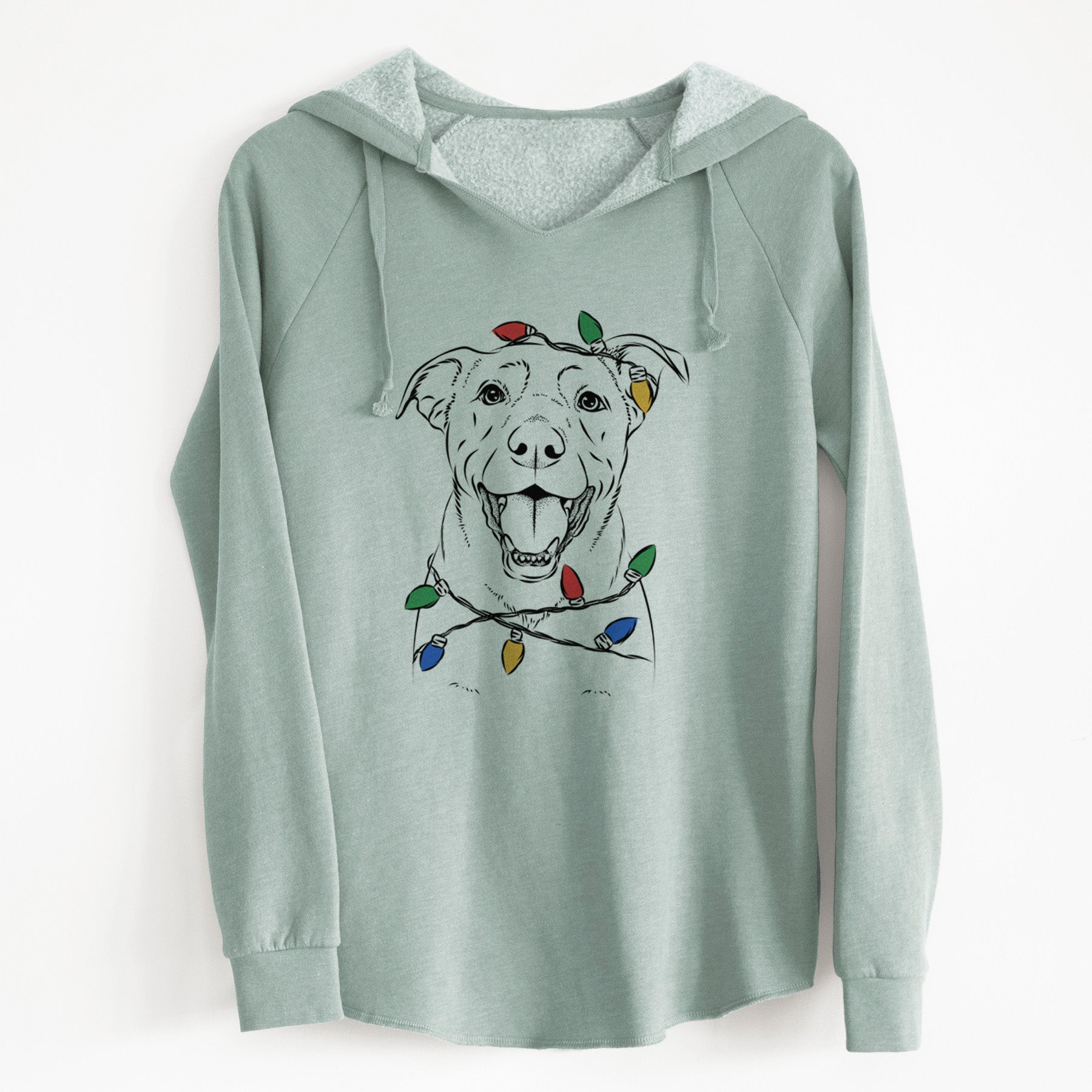 Christmas Lights Pele the Lab Mix - Cali Wave Hooded Sweatshirt