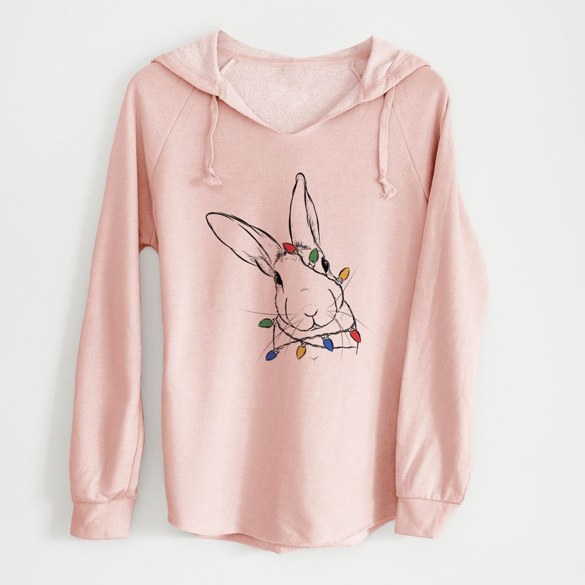 Christmas Lights Penny the Belgian Hare - Cali Wave Hooded Sweatshirt
