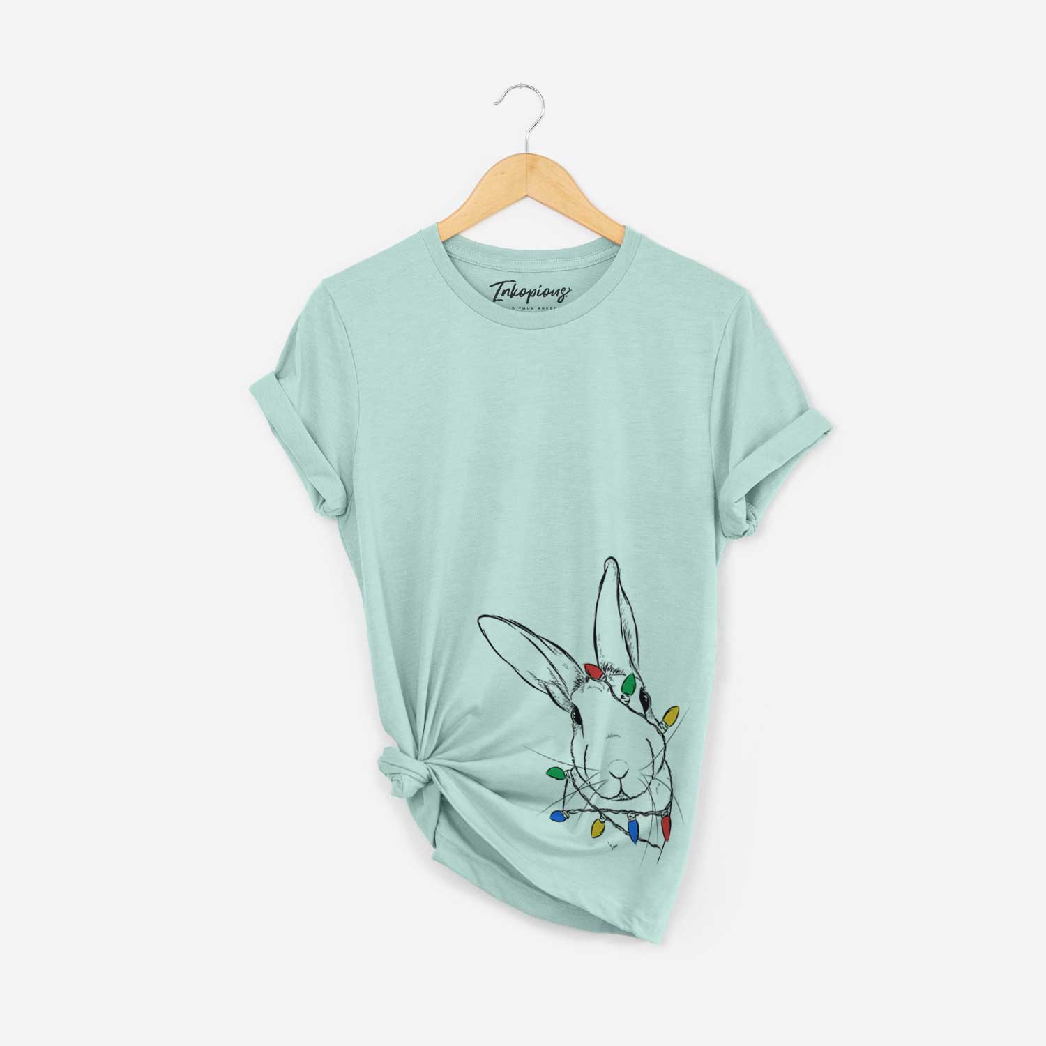 Christmas Lights Penny the Belgian Hare - Unisex Crewneck