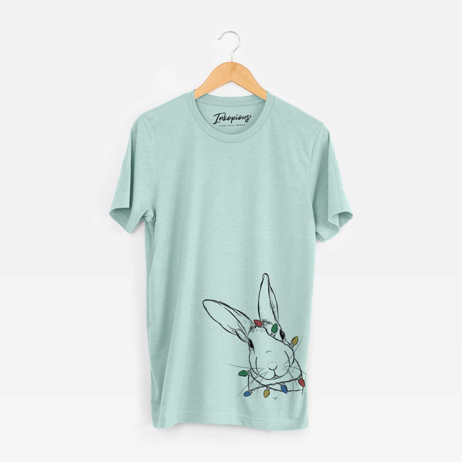 Christmas Lights Penny the Belgian Hare - Unisex Crewneck