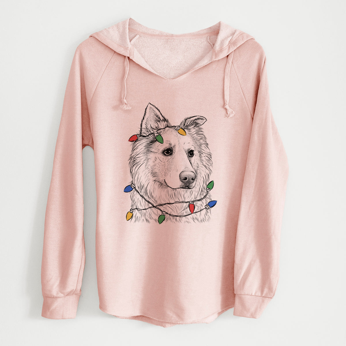 Christmas Lights Penny the Chow Mix - Cali Wave Hooded Sweatshirt