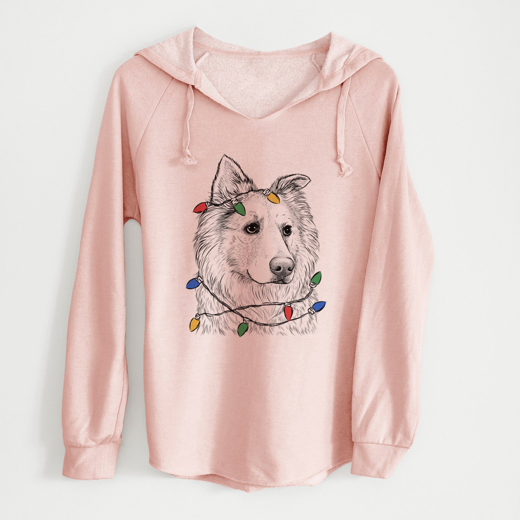 Christmas Lights Penny the Chow Mix - Cali Wave Hooded Sweatshirt