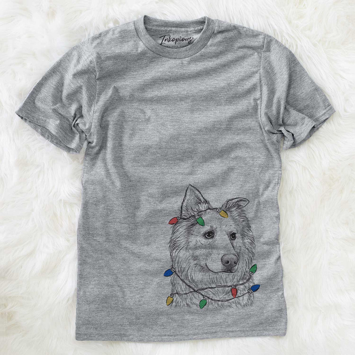 Christmas Lights Penny the Chow Mix - Unisex Crewneck