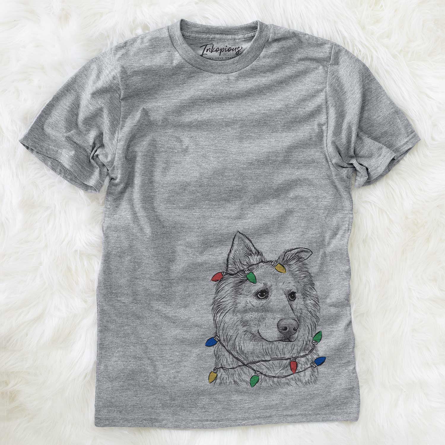 Christmas Lights Penny the Chow Mix - Unisex Crewneck