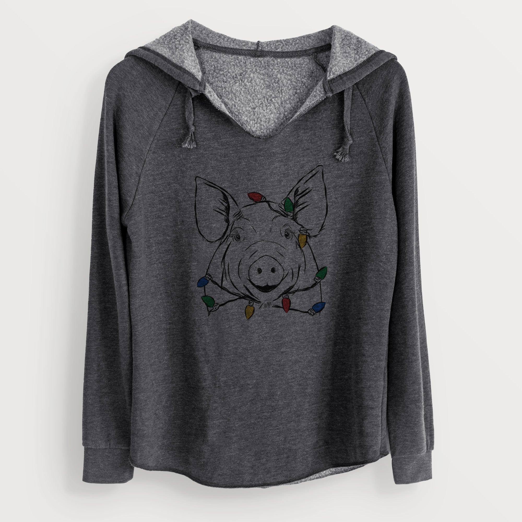 Christmas Lights Perry the Pig - Cali Wave Hooded Sweatshirt