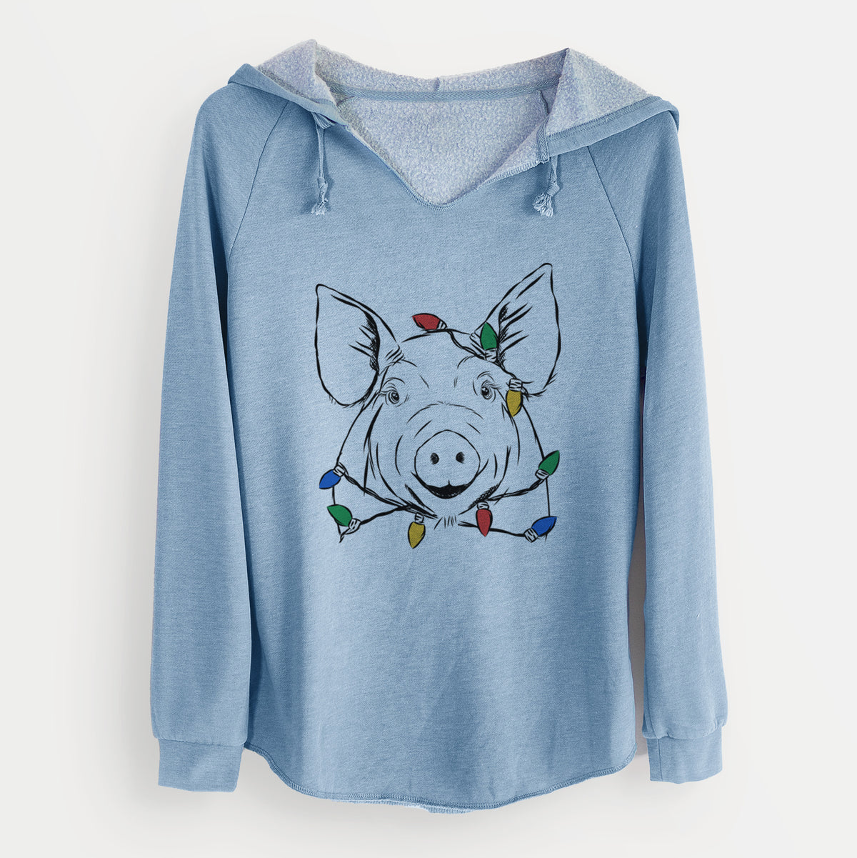 Christmas Lights Perry the Pig - Cali Wave Hooded Sweatshirt